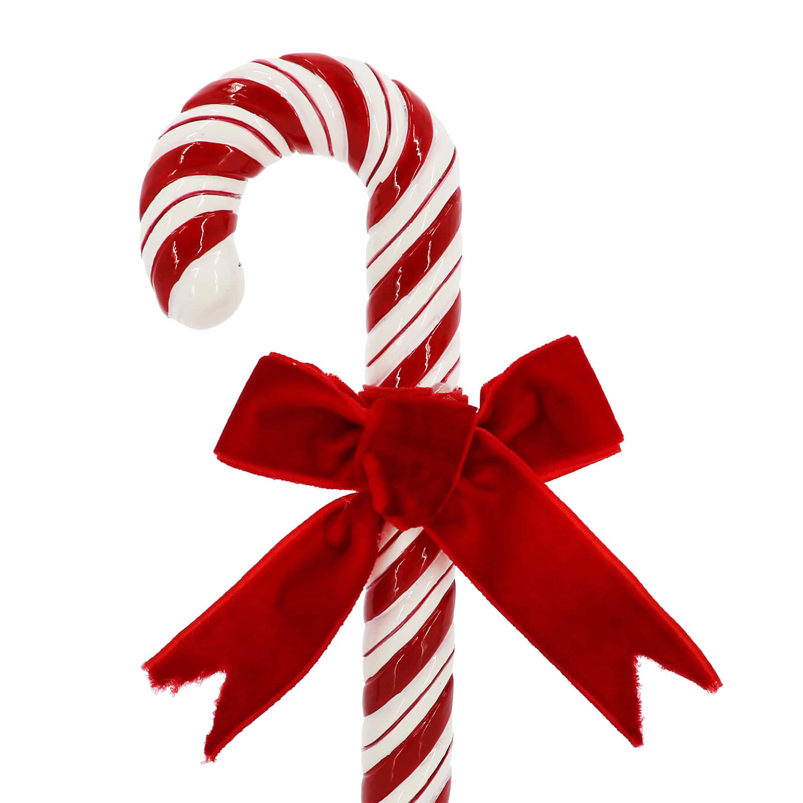 8&#x22; Red &#x26; White Candy Cane with Bow Tabletop D&#xE9;cor by Ashland&#xAE;