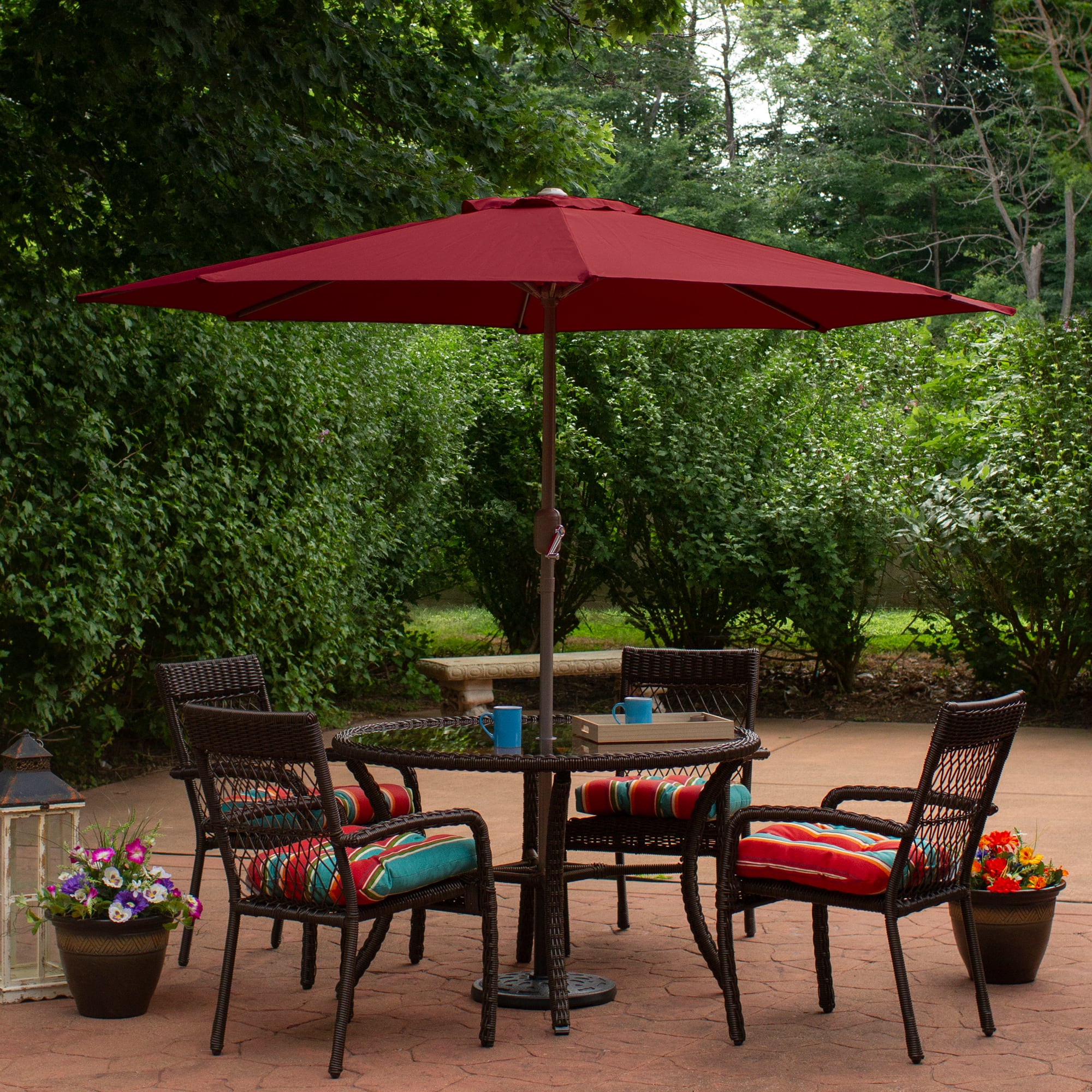 7.5ft. Outdoor Patio Market Umbrella with Hand Crank