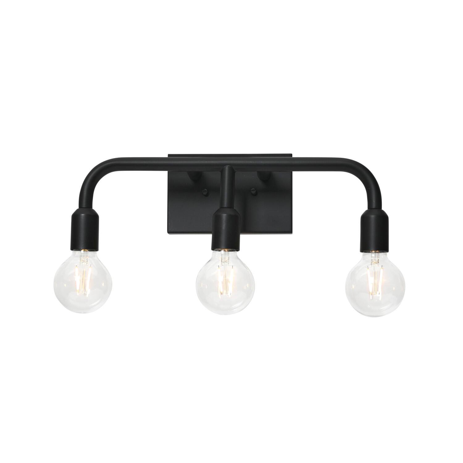Hello Honey® Robert Stevenson Lighting Benson Exposed Bulb Metal 3-Light Vanity