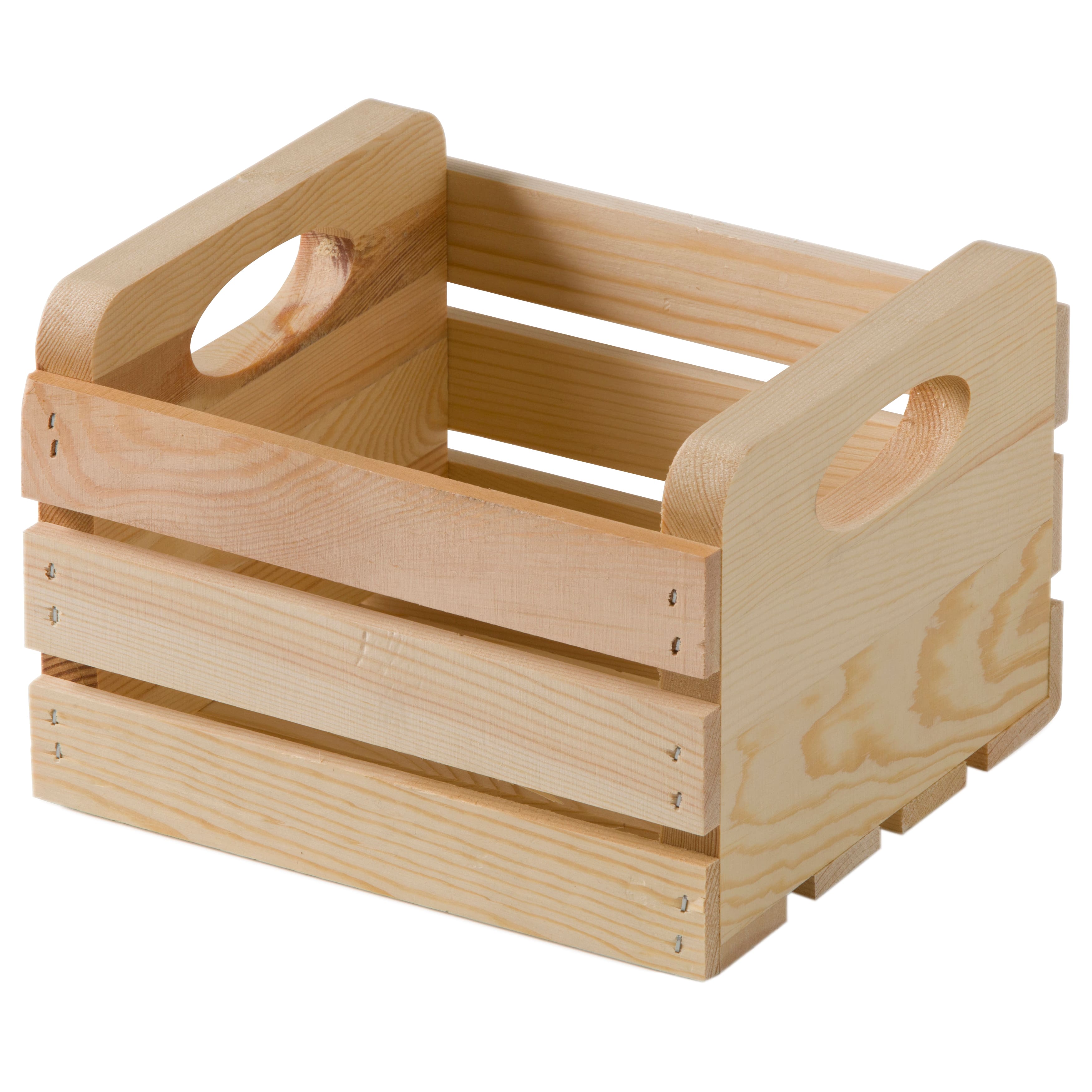 8 Pack: 8" Wood Crate with Cutout Handles by Make Market®