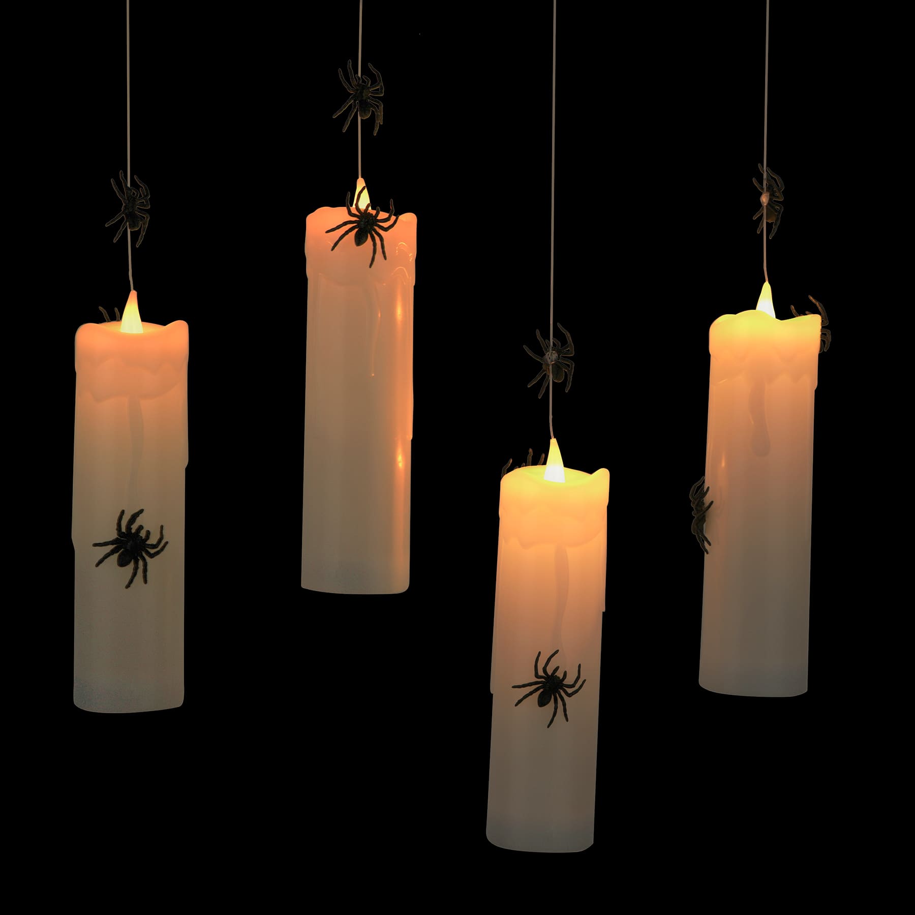 Warm White LED Hanging Spider Candles by Ashland&#xAE;, 4ct.