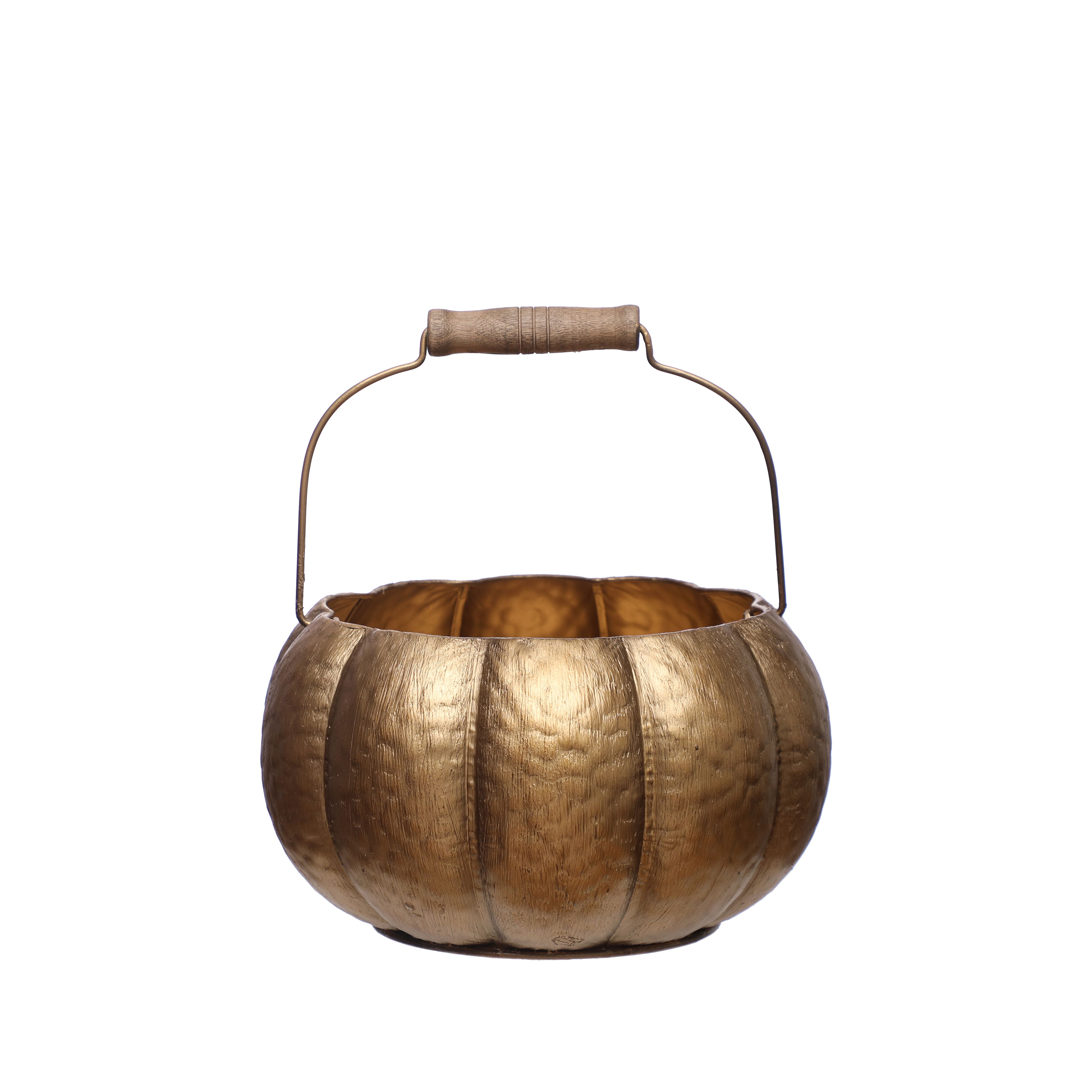Gold Pumpkin Decorative Container by Ashland®