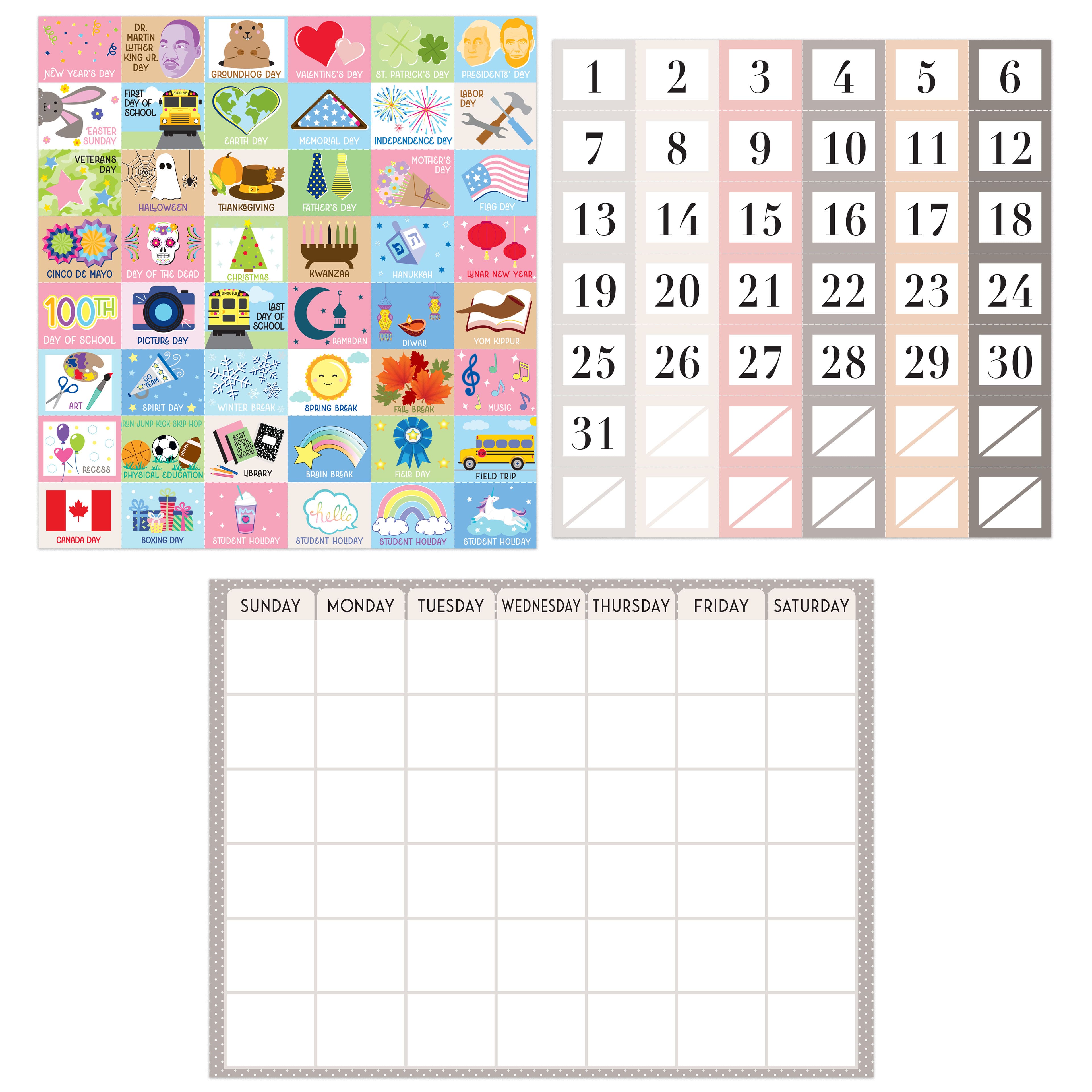 Class Rules! Pastel Bulletin Board Calendar Kit by B2C&#x2122;