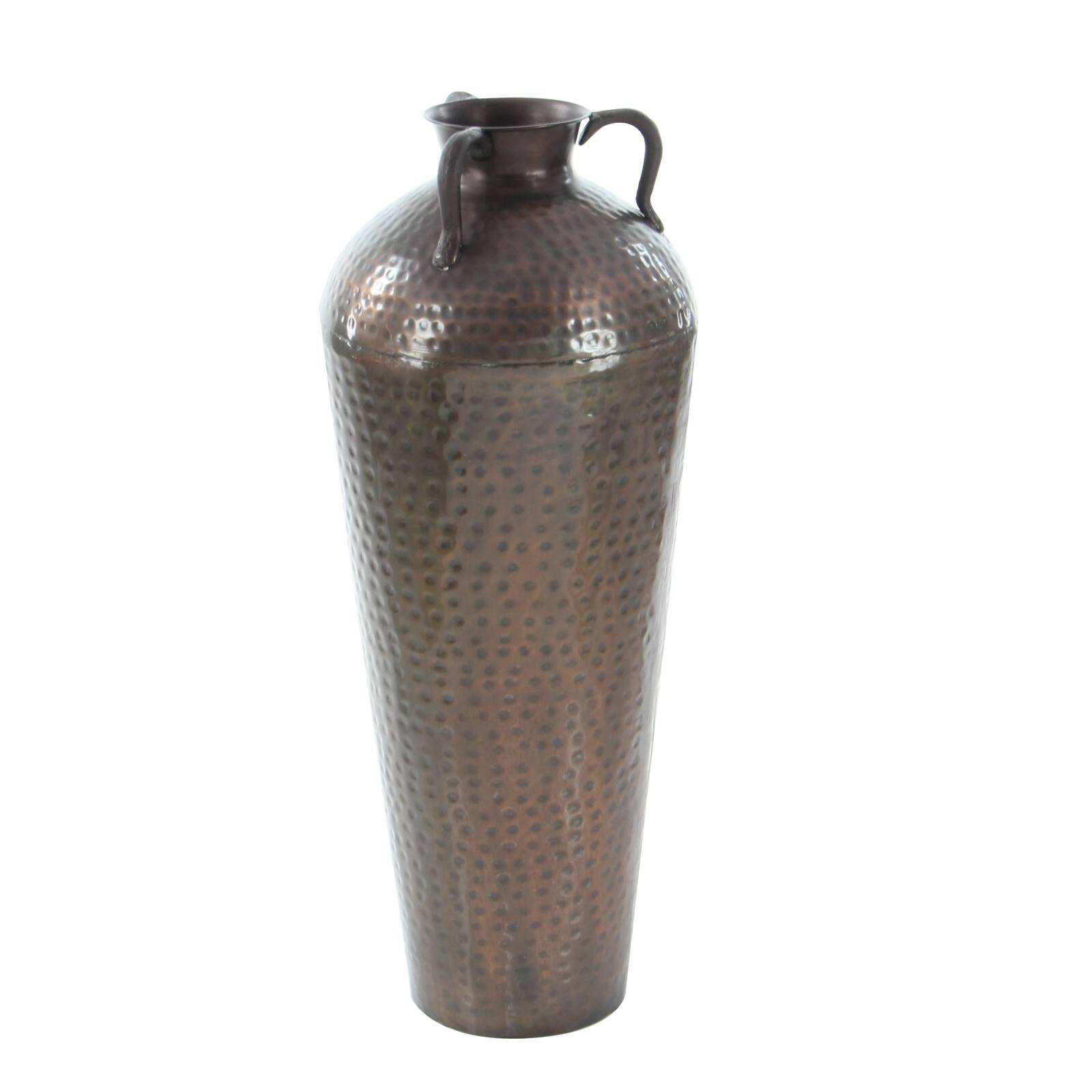 Brown Metal Rustic Vase, 32" x 12" x 12"