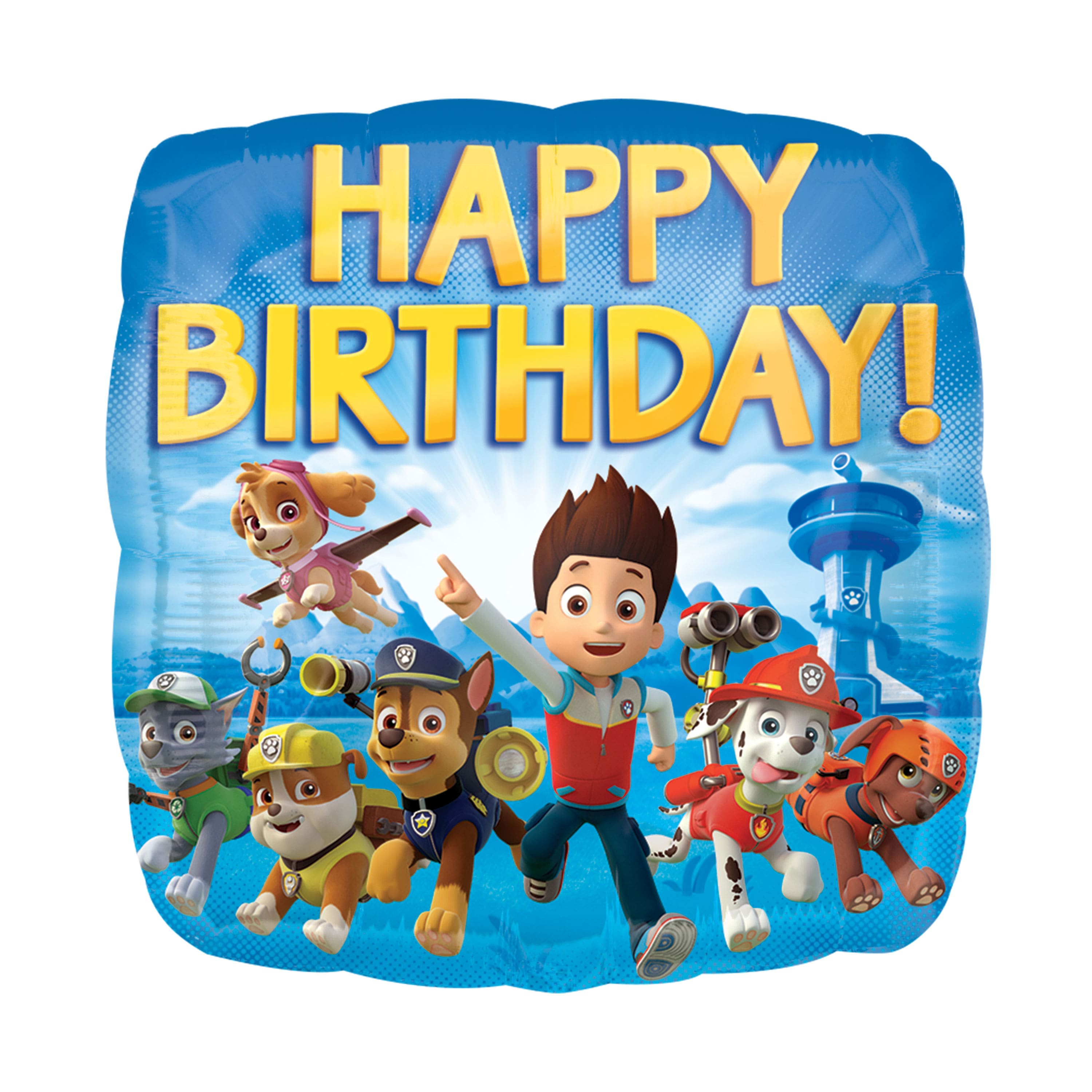 17" Square PAW Patrol ™Happy Birthday Foil Balloon