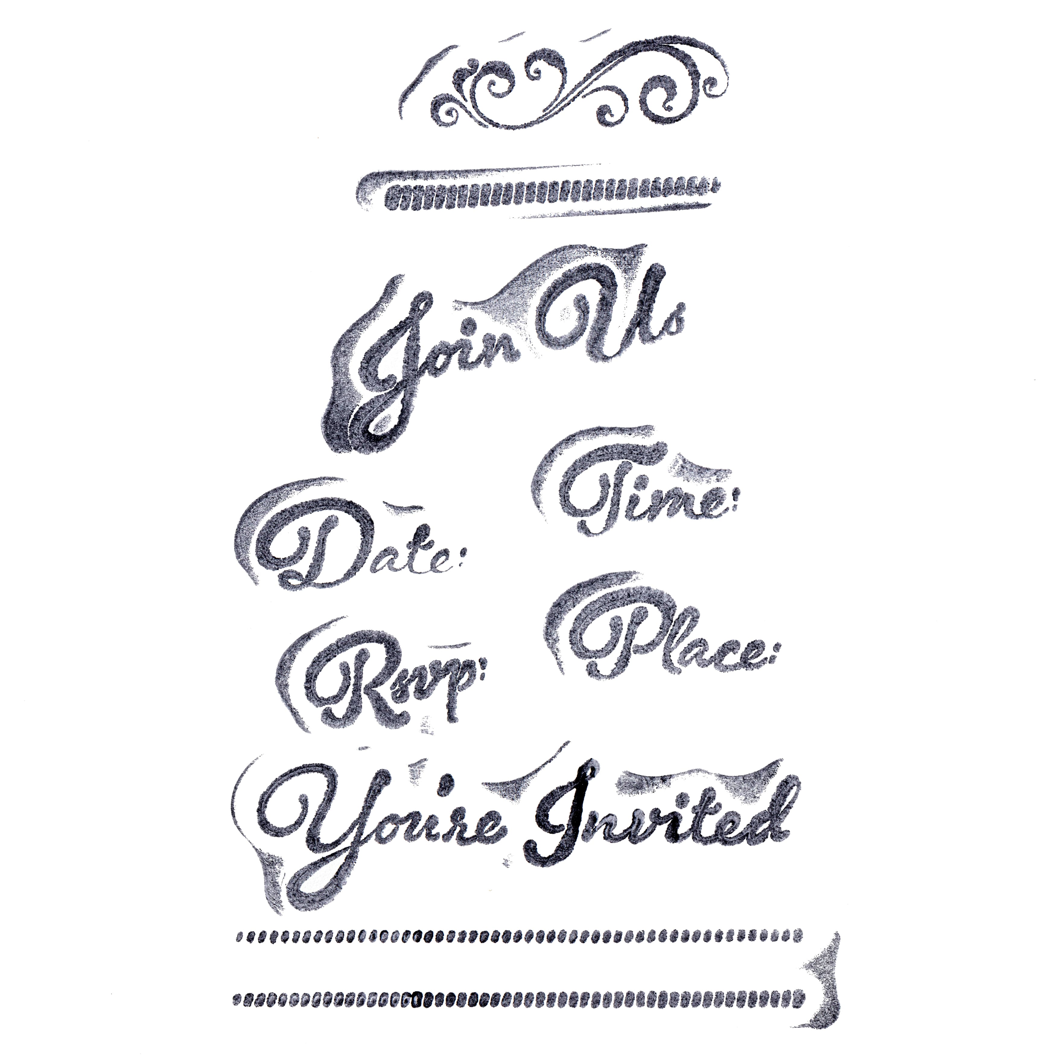 6 Pack: You&#x27;re Invited Wood Stamp Set by Recollections&#x2122;
