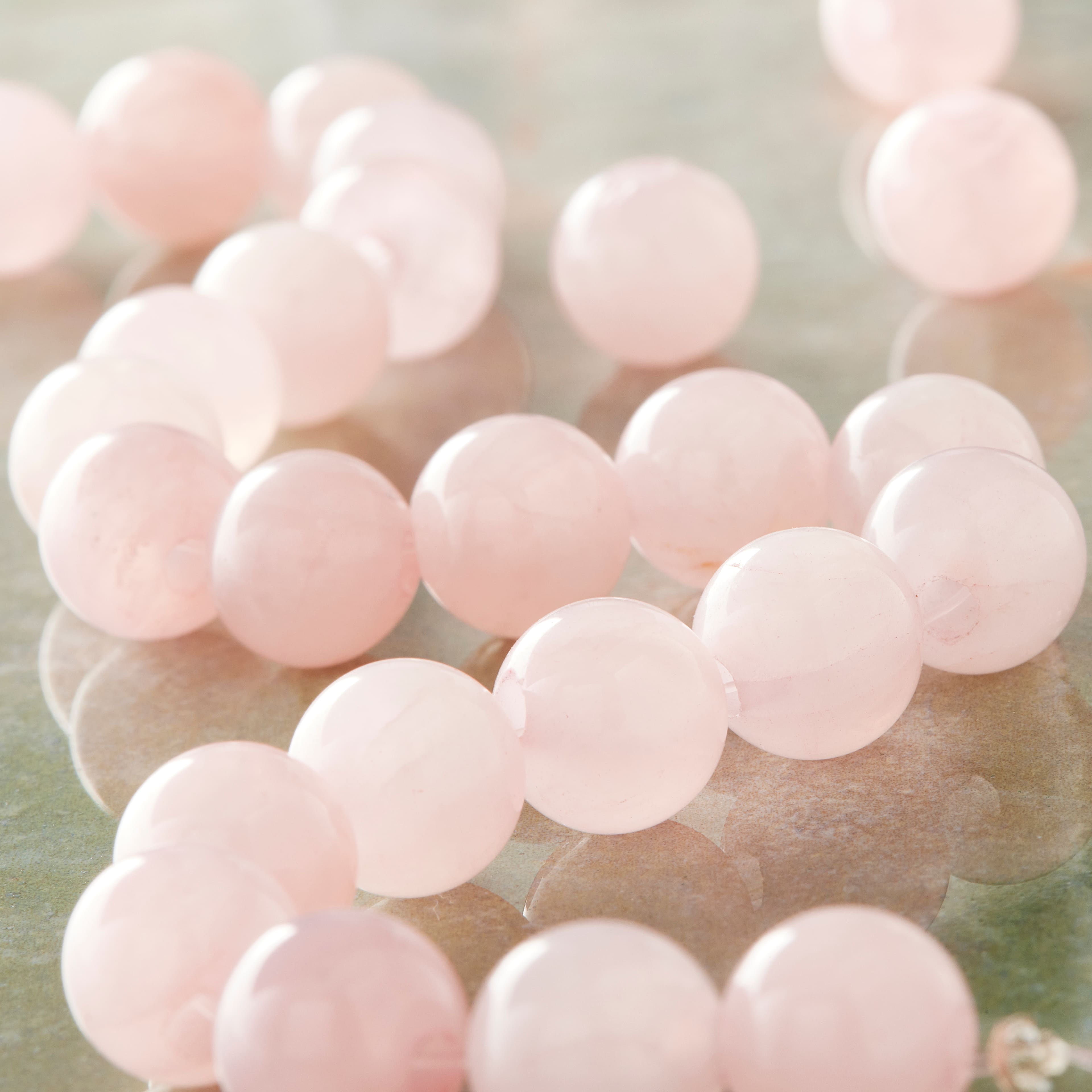6 Pack: Rose Quartz Round Beads, 10mm by Bead Landing&#x2122;