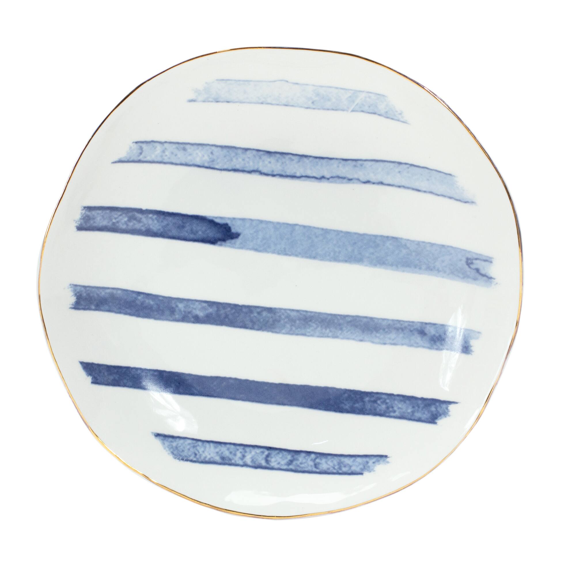 7" Coastal Tie-Dye Design Ceramic Plate Set