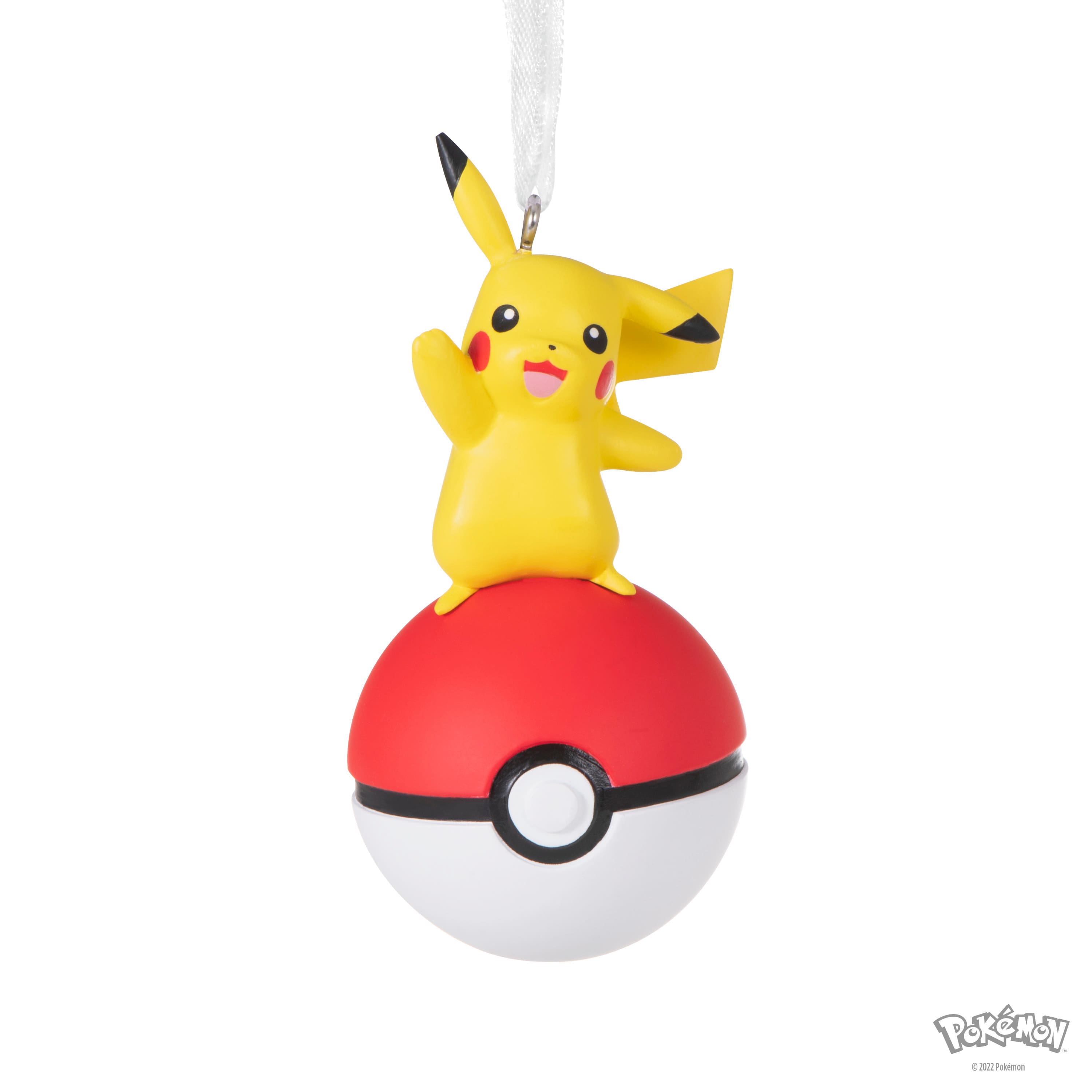 Hallmark 3&#x22; Pok&#xE9;mon&#x2122; Pikachu on Pok&#xE9; Ball Ornament