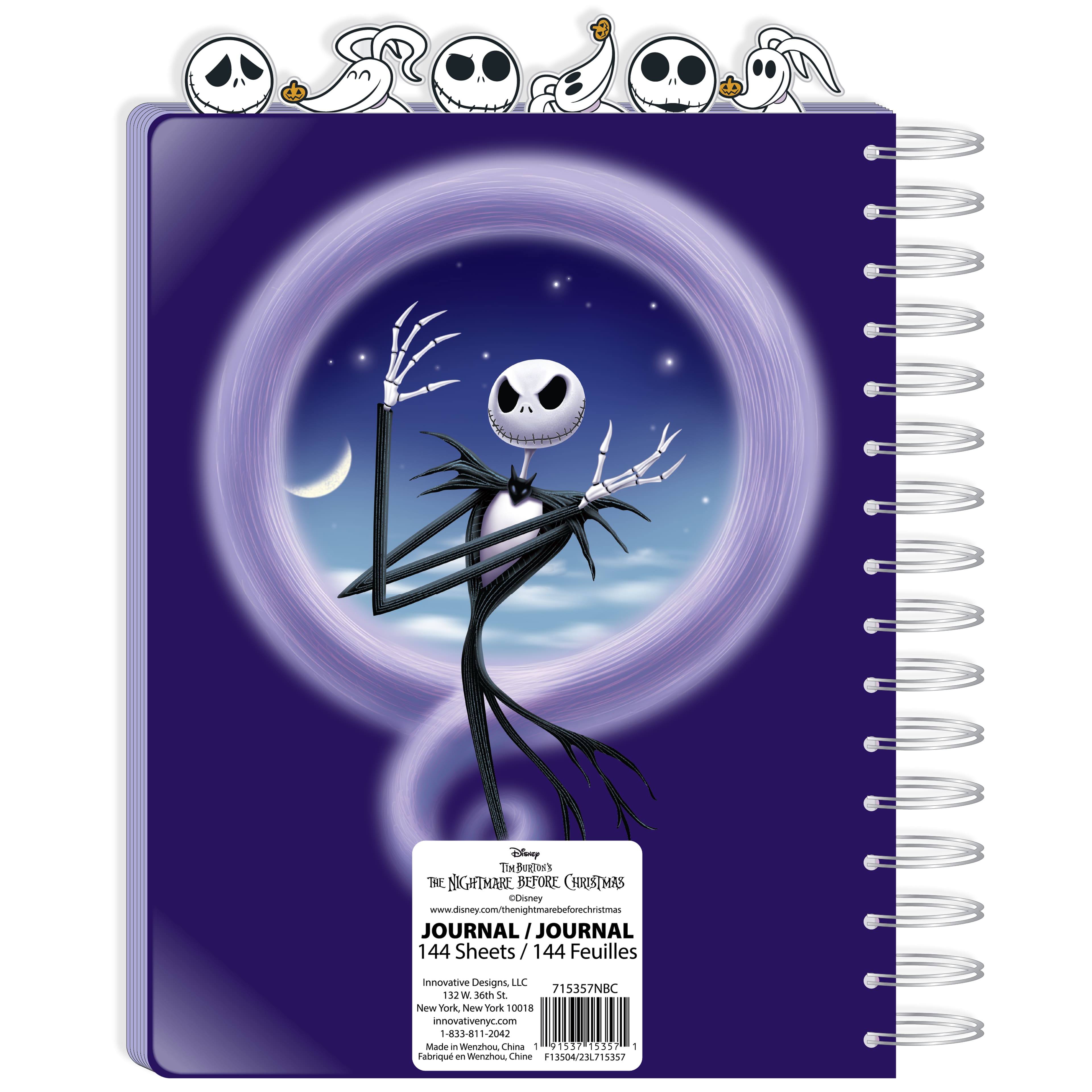 Disney&#xAE; The Nightmare Before Christmas 6-Tab Spiral Journal