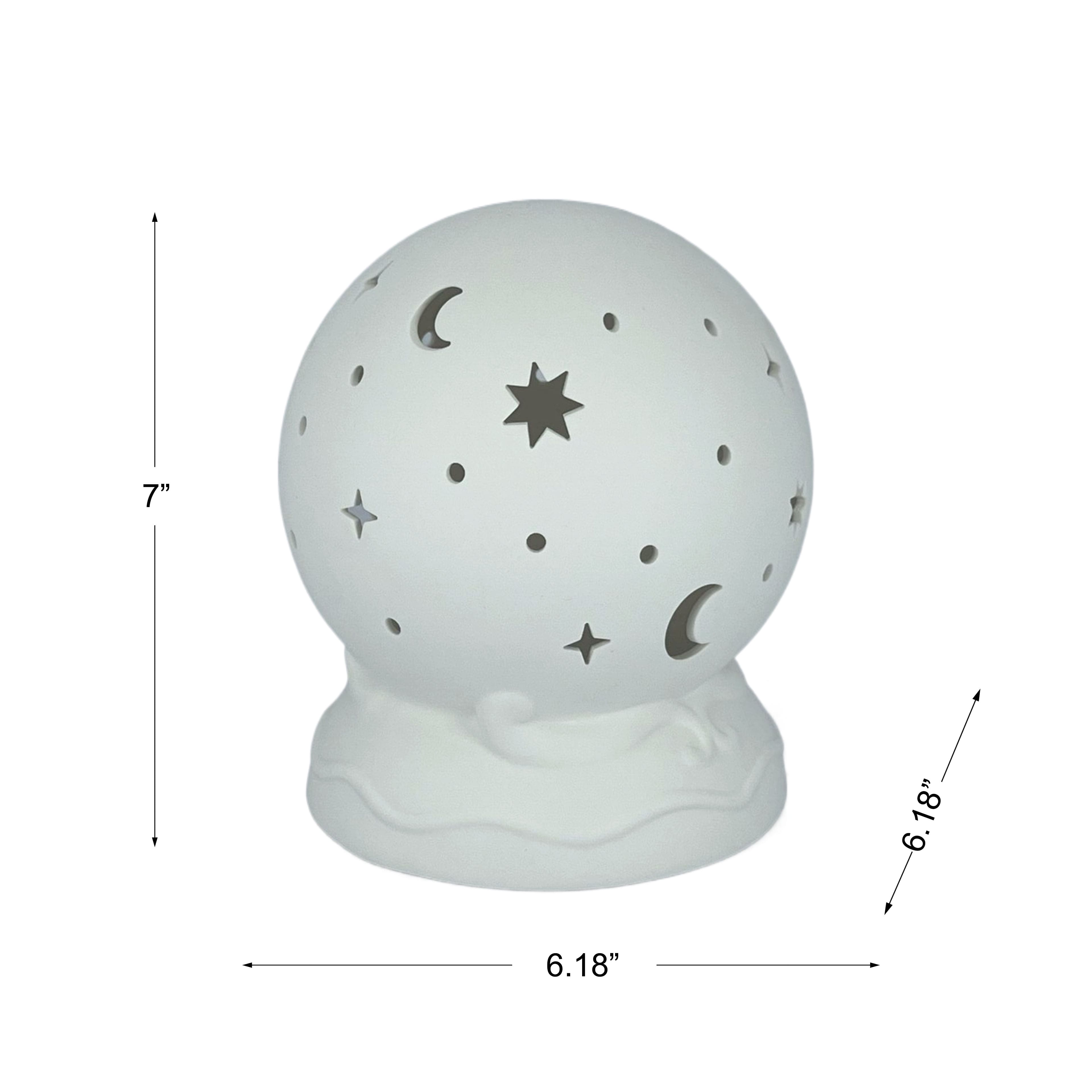 7&#x22; DIY Ceramic LED Crystal Ball D&#xE9;cor by Make Market&#xAE;