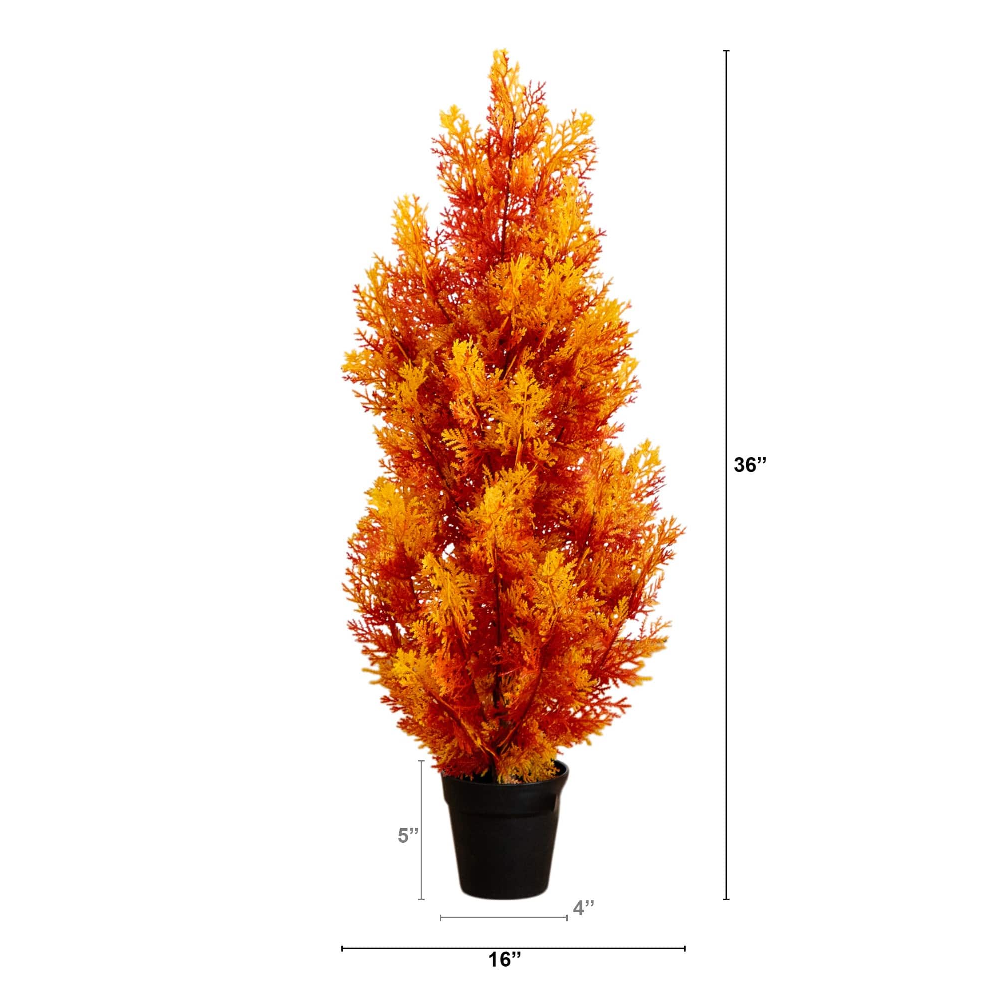 3ft. UV Resistant Autumn Artificial Fall Cedar Tree (Indoor/Outdoor)