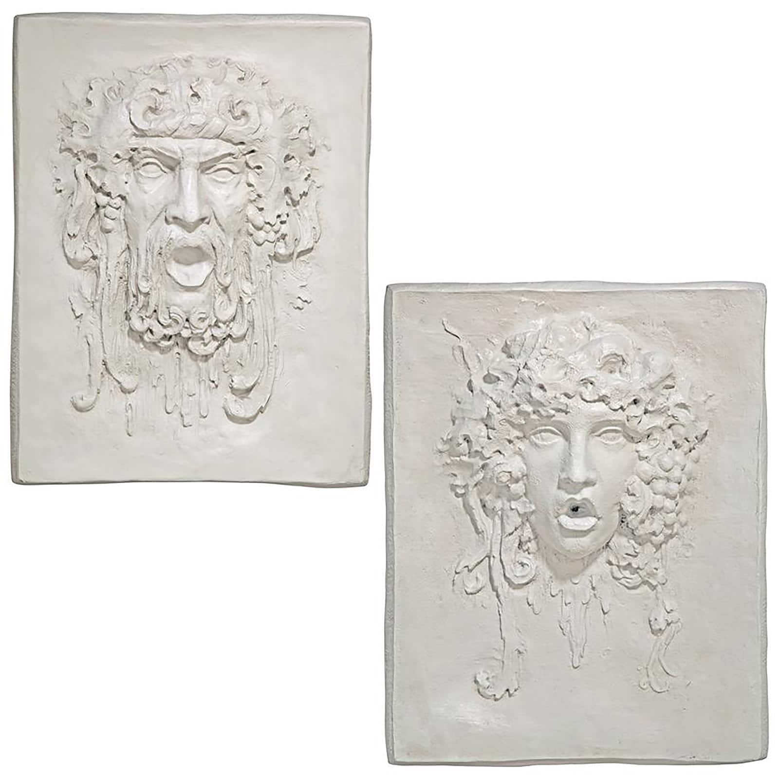 Design Toscano Opimus & Vappa Grape Deities Wall Sculpture Set