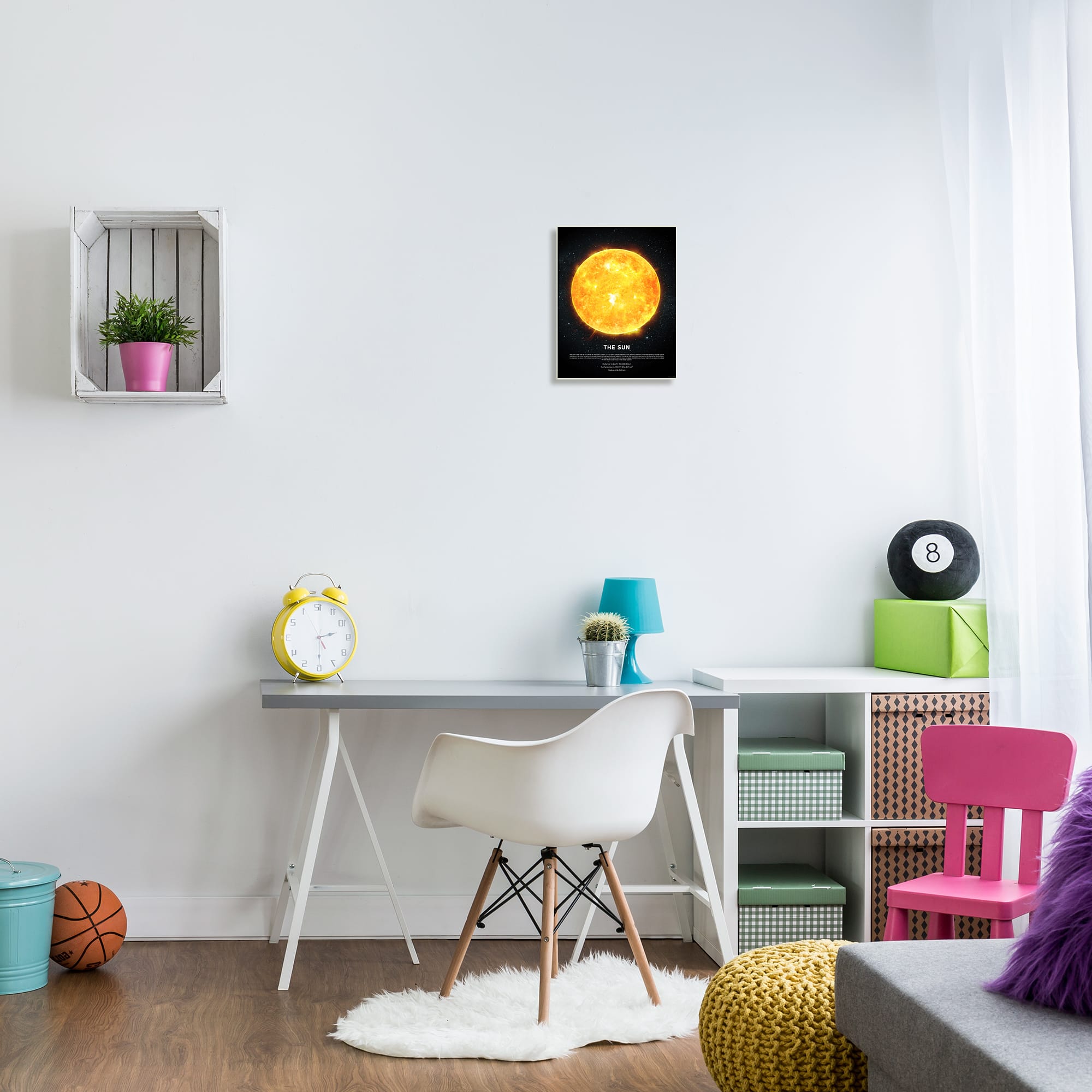 Stupell Industries Milky Way Sun Infographic Outer Space Astrological Facts Wall Plaque