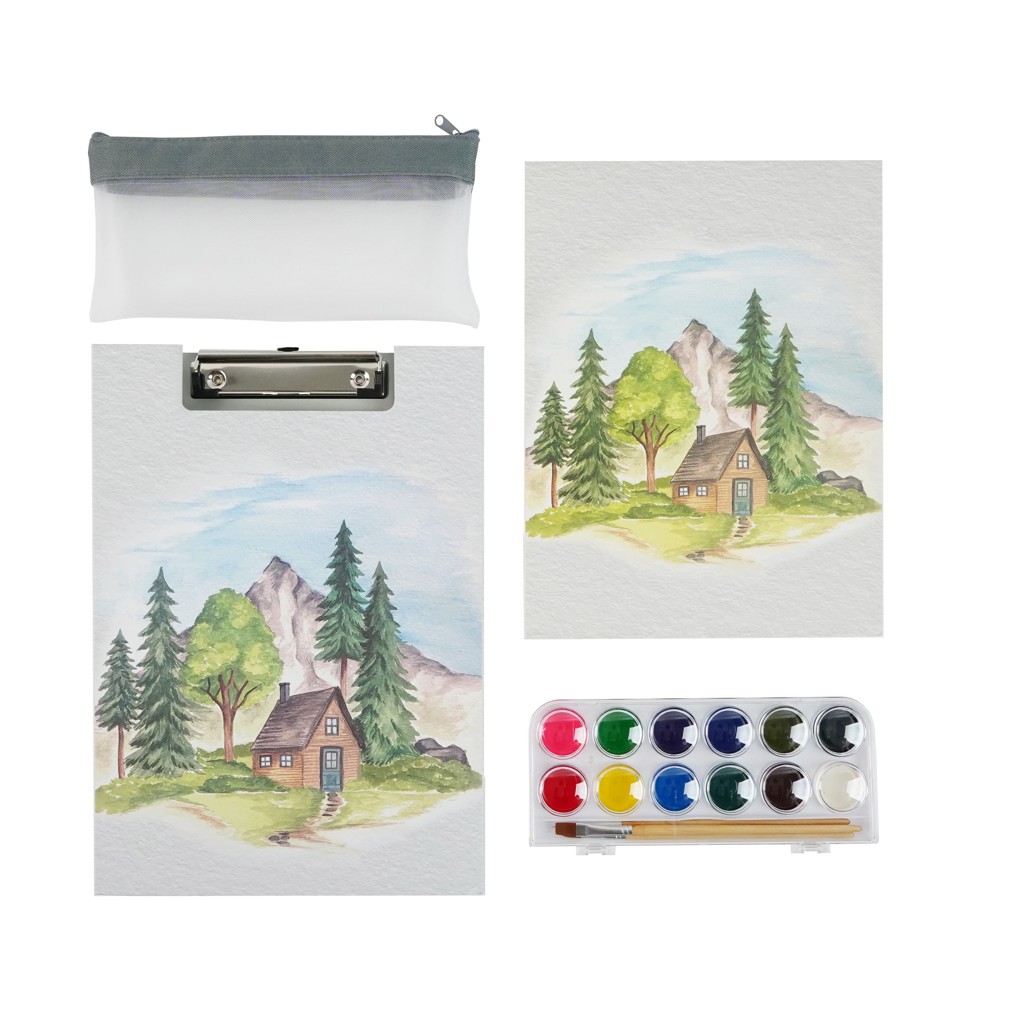 Cahier de peinture à l’aquarelle à thème de paysages d’Artist’s Loft