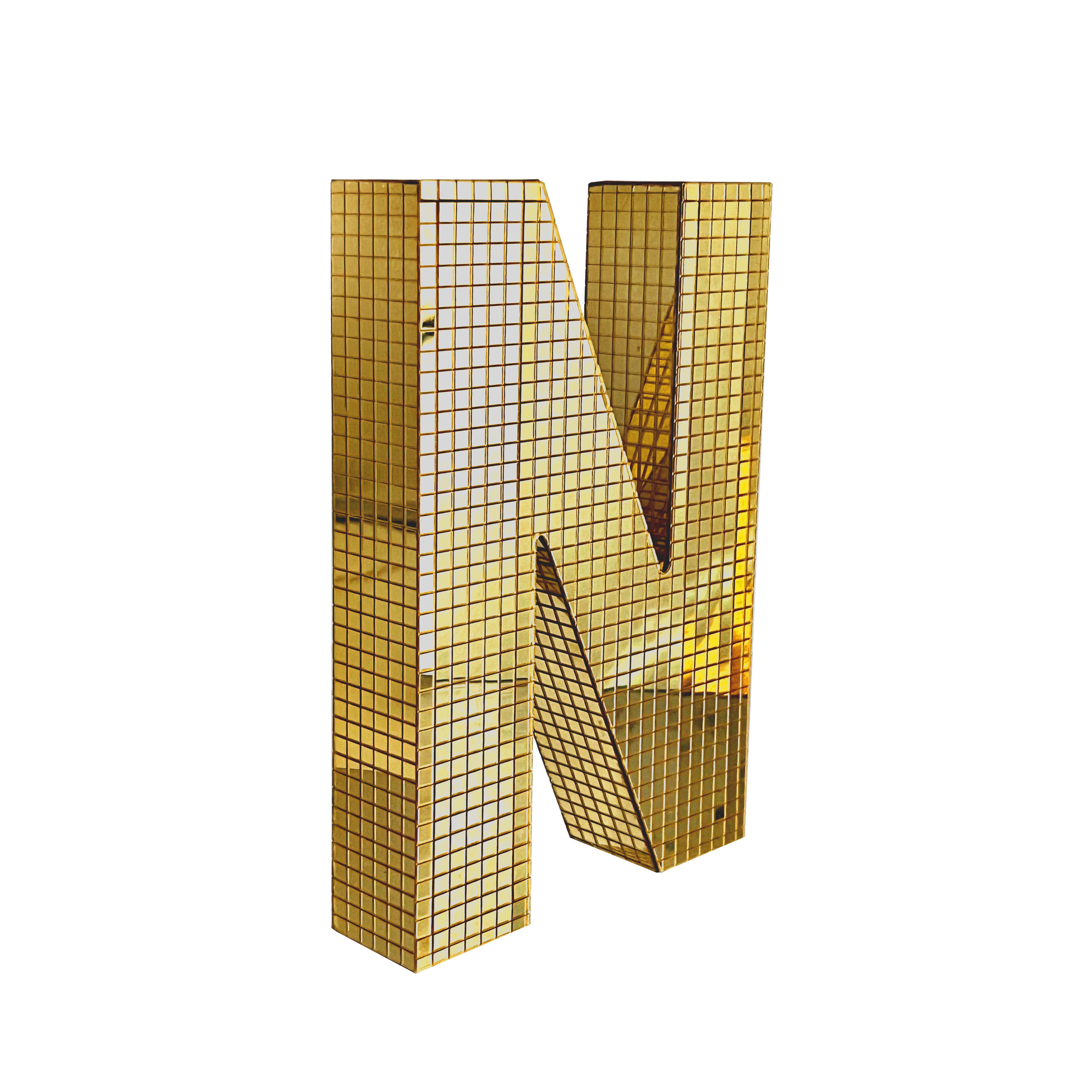 7.75&#x22; Gold Disco Tabletop Monogram Letter by Ashland&#xAE;