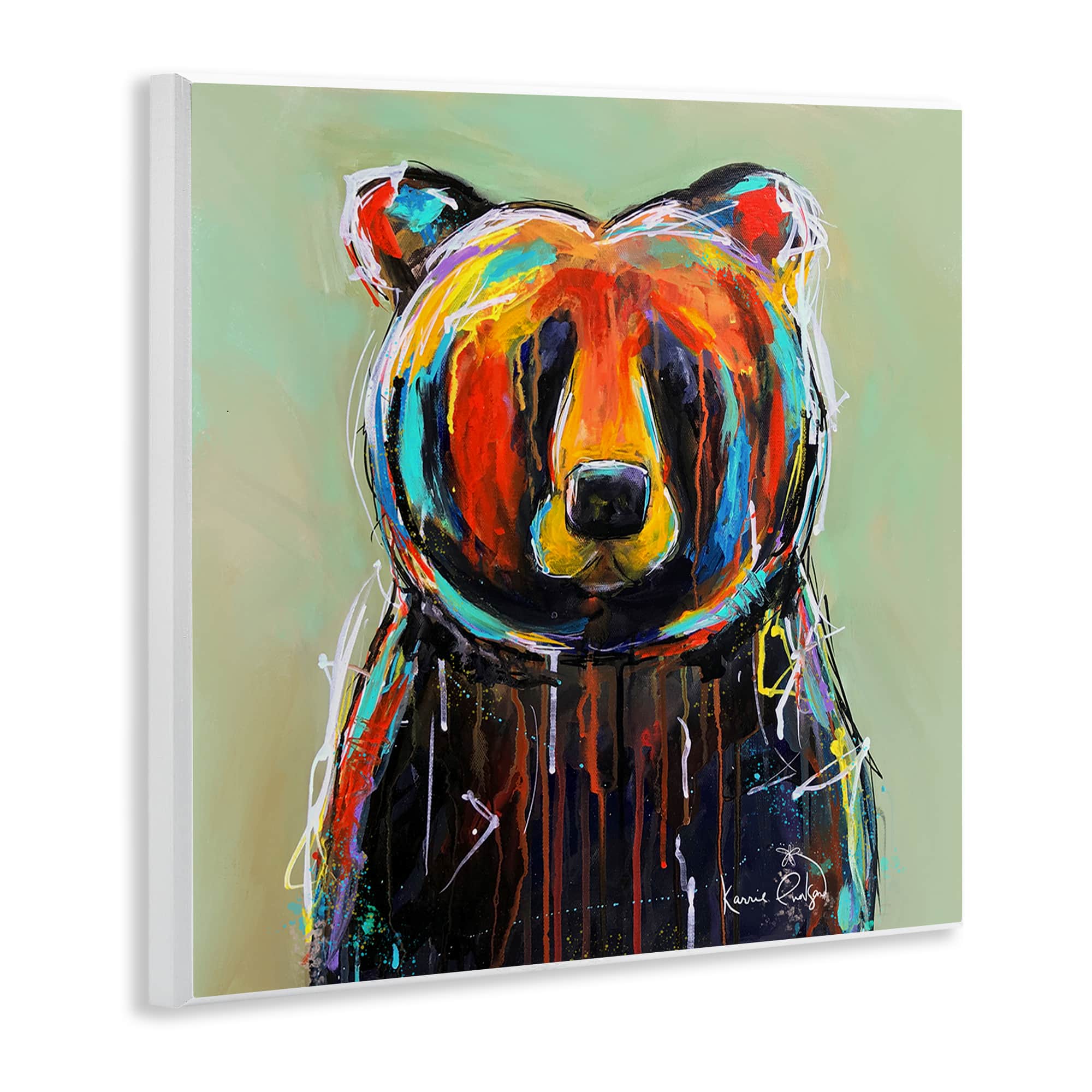Stupell Industries Abstract Urban Bear Graffiti Wall Plaque Art