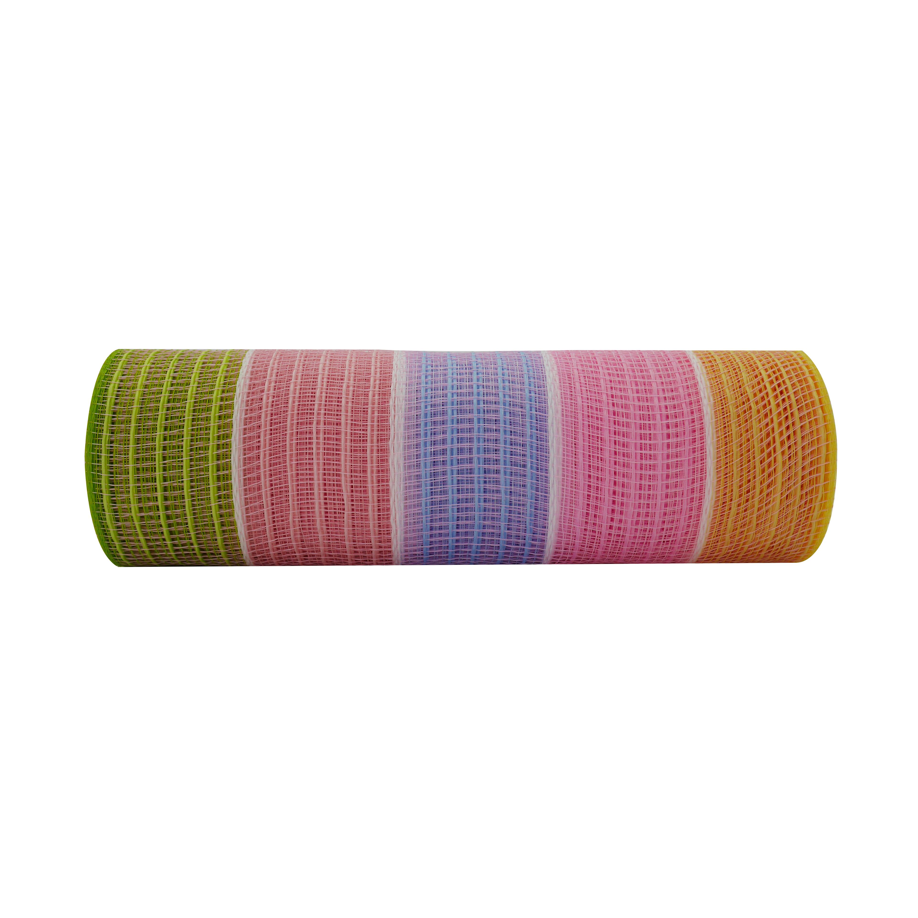 9.5&#x22; x 18ft. Pastel Stripes Mesh by Celebrate It&#xAE; Easter