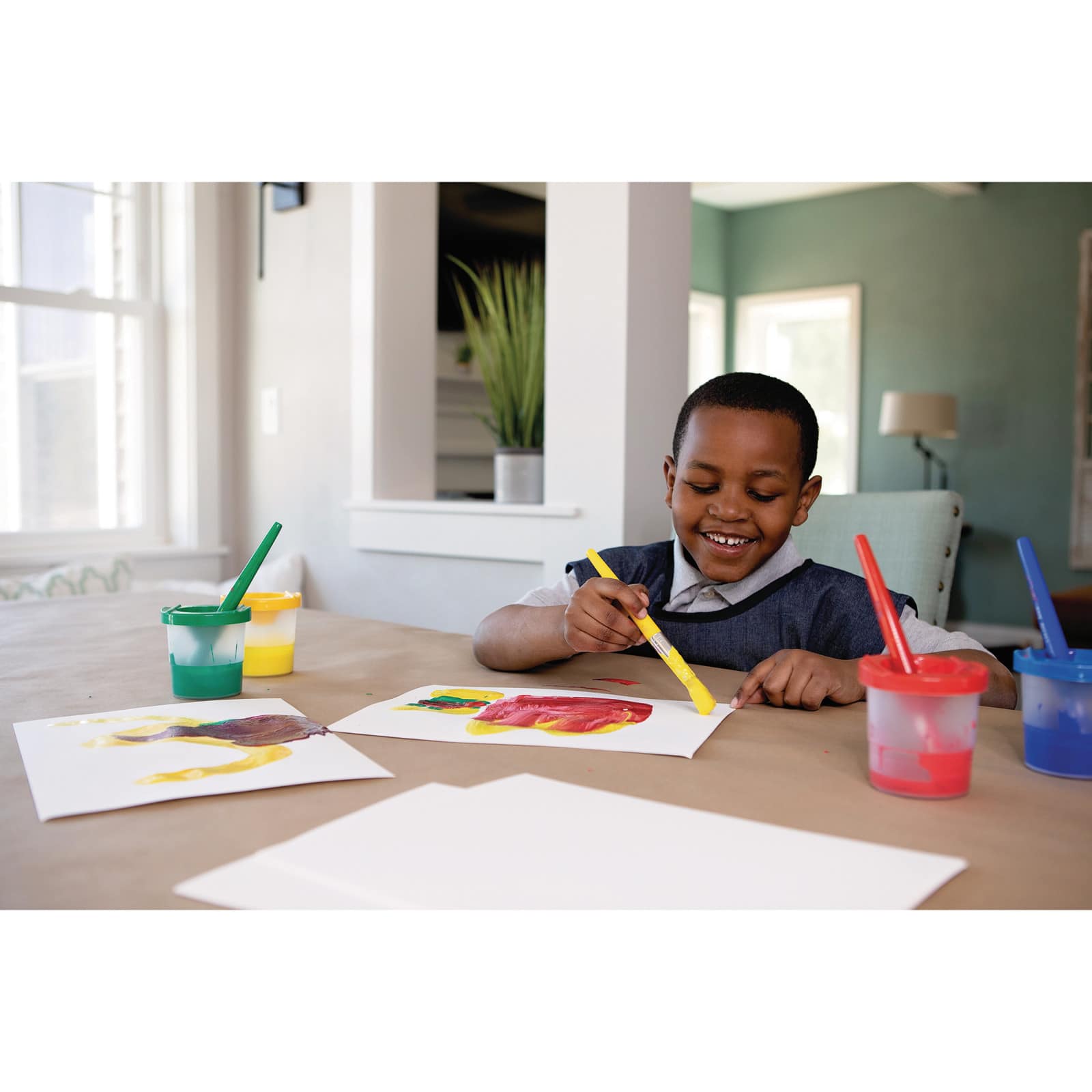 Creativity Street® No-Spill Round Paint Cups with Colored Lids, 2 Packs of 10