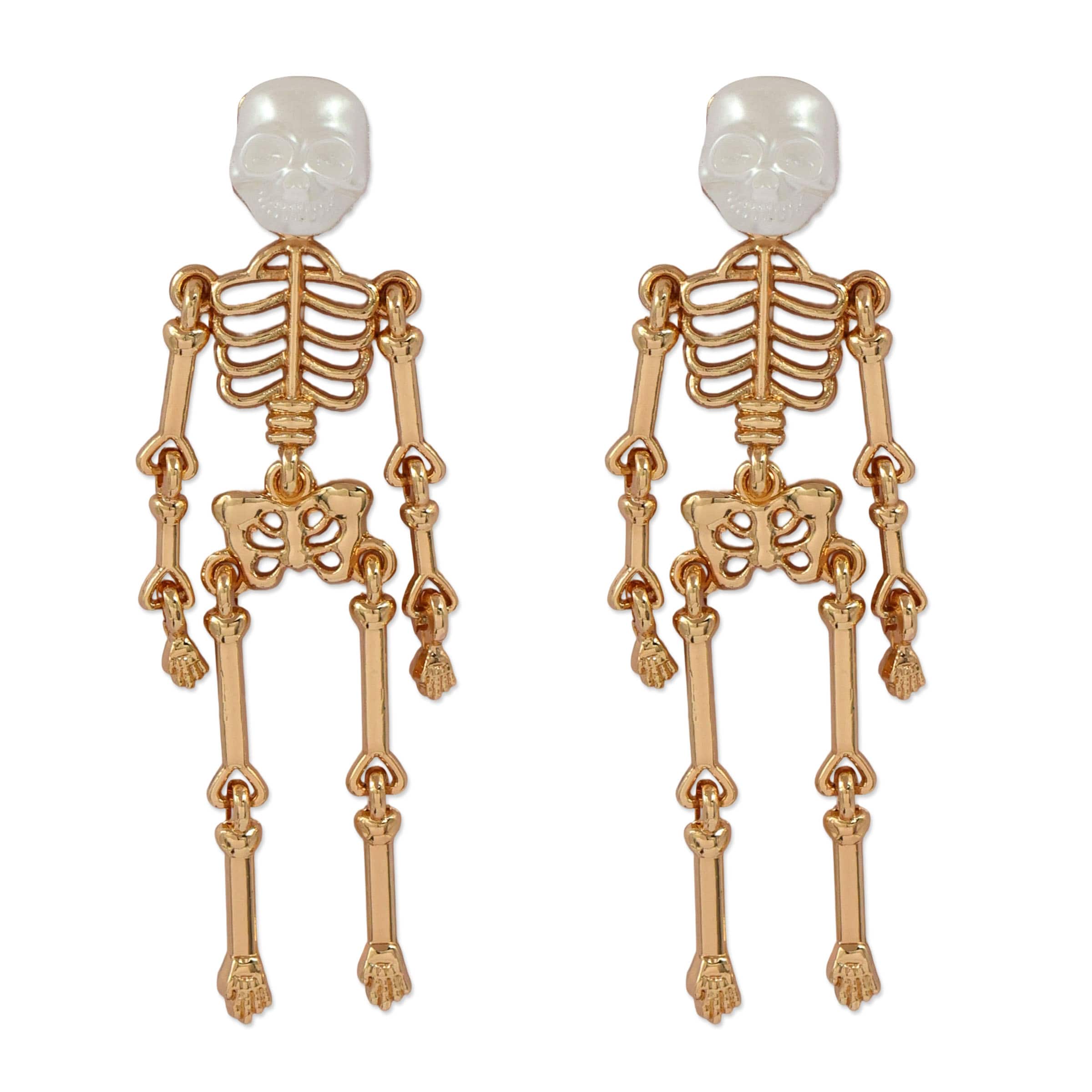 Gold Skeleton Earrings by Celebrate It&#x2122;
