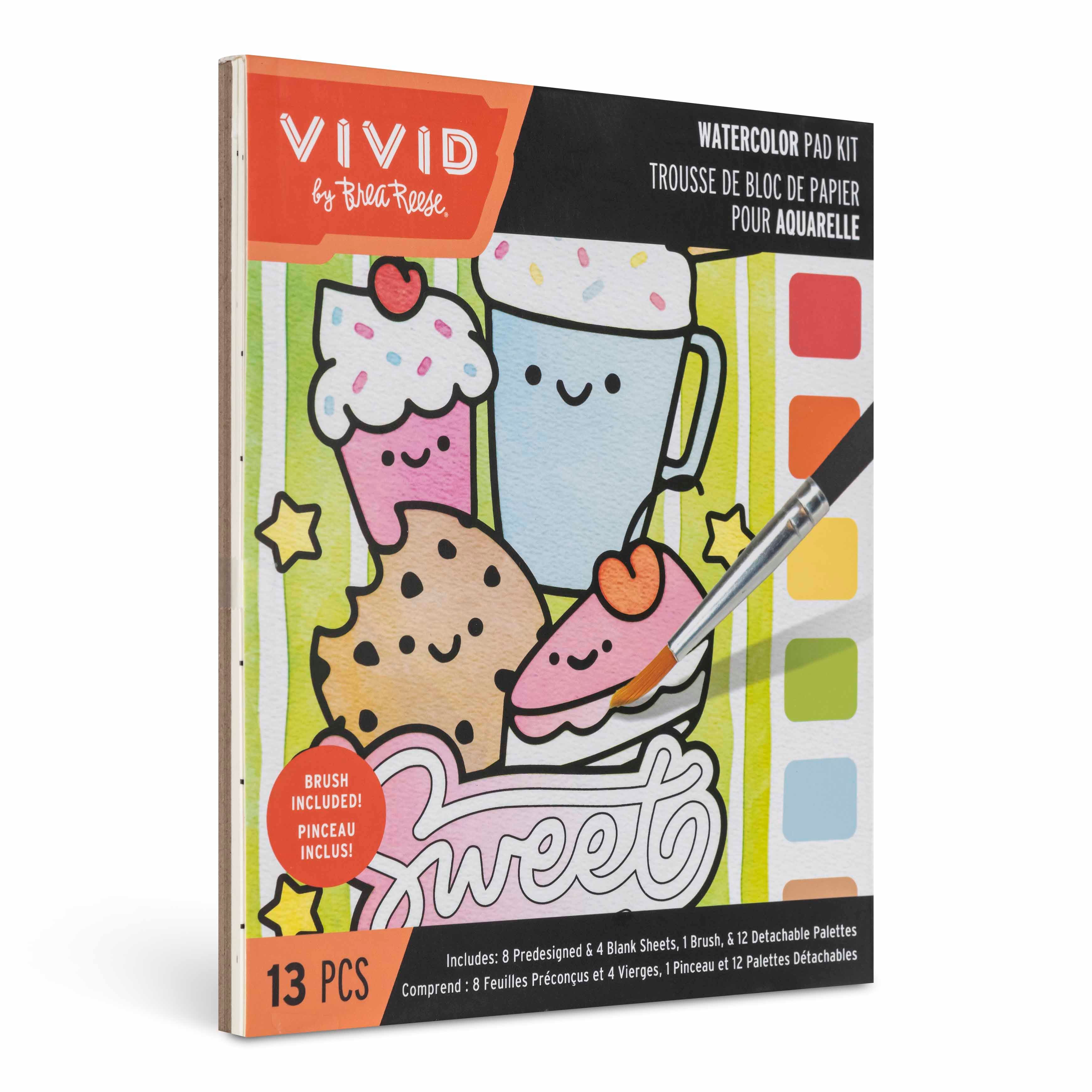 VIVID by Brea Reese&#xAE; Kawaii Watercolor Pad Kit