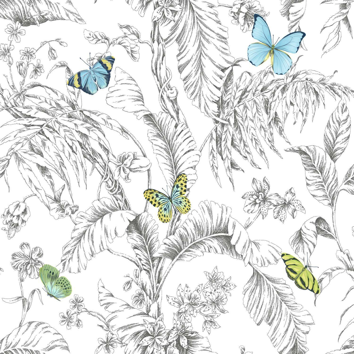 RoomMates Butterfly Sketch Peel & Stick Wallpaper
