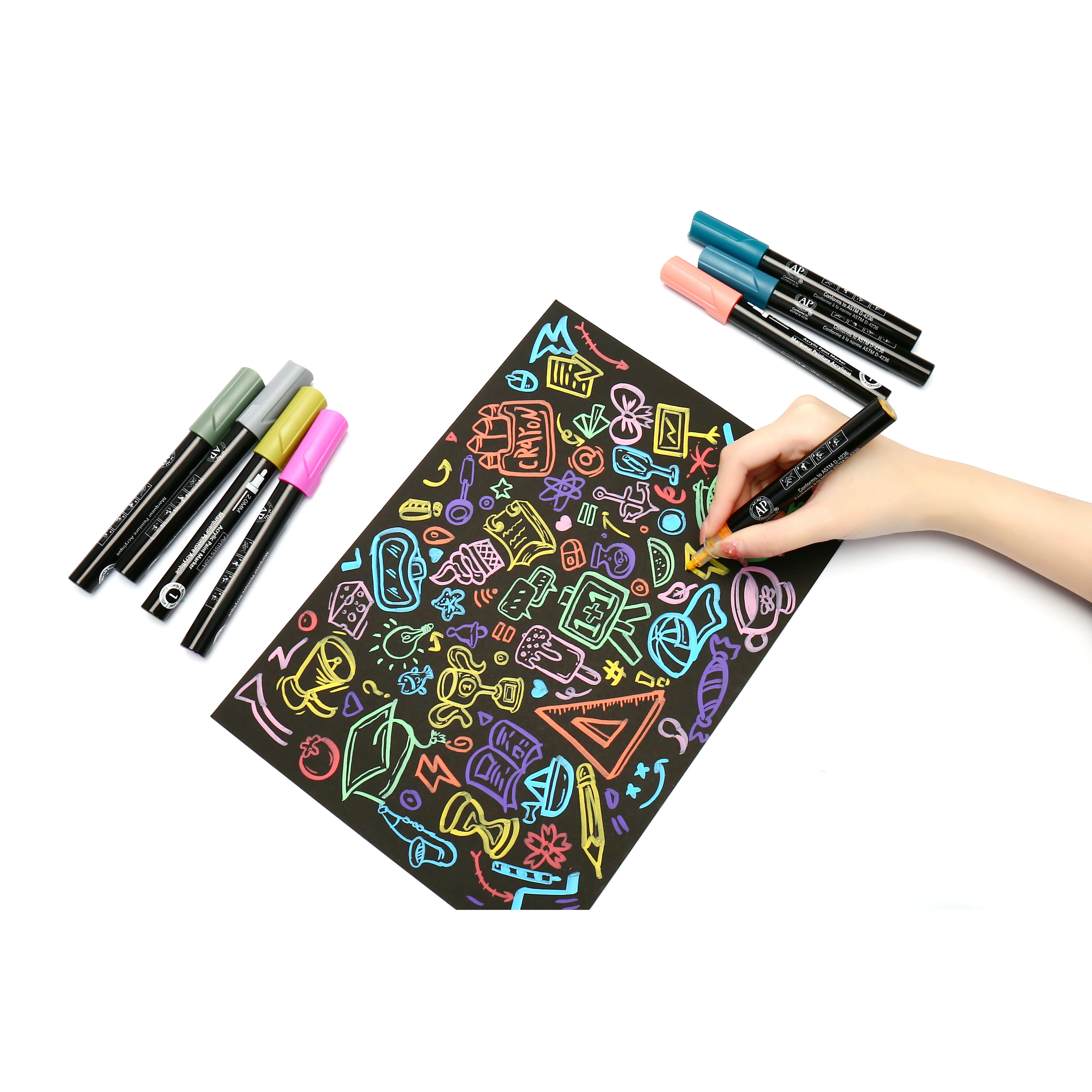 6 Packs: 8 ct. (48 total) Fashion Colors Acrylic Paint Marker Set by Artist's Loft™