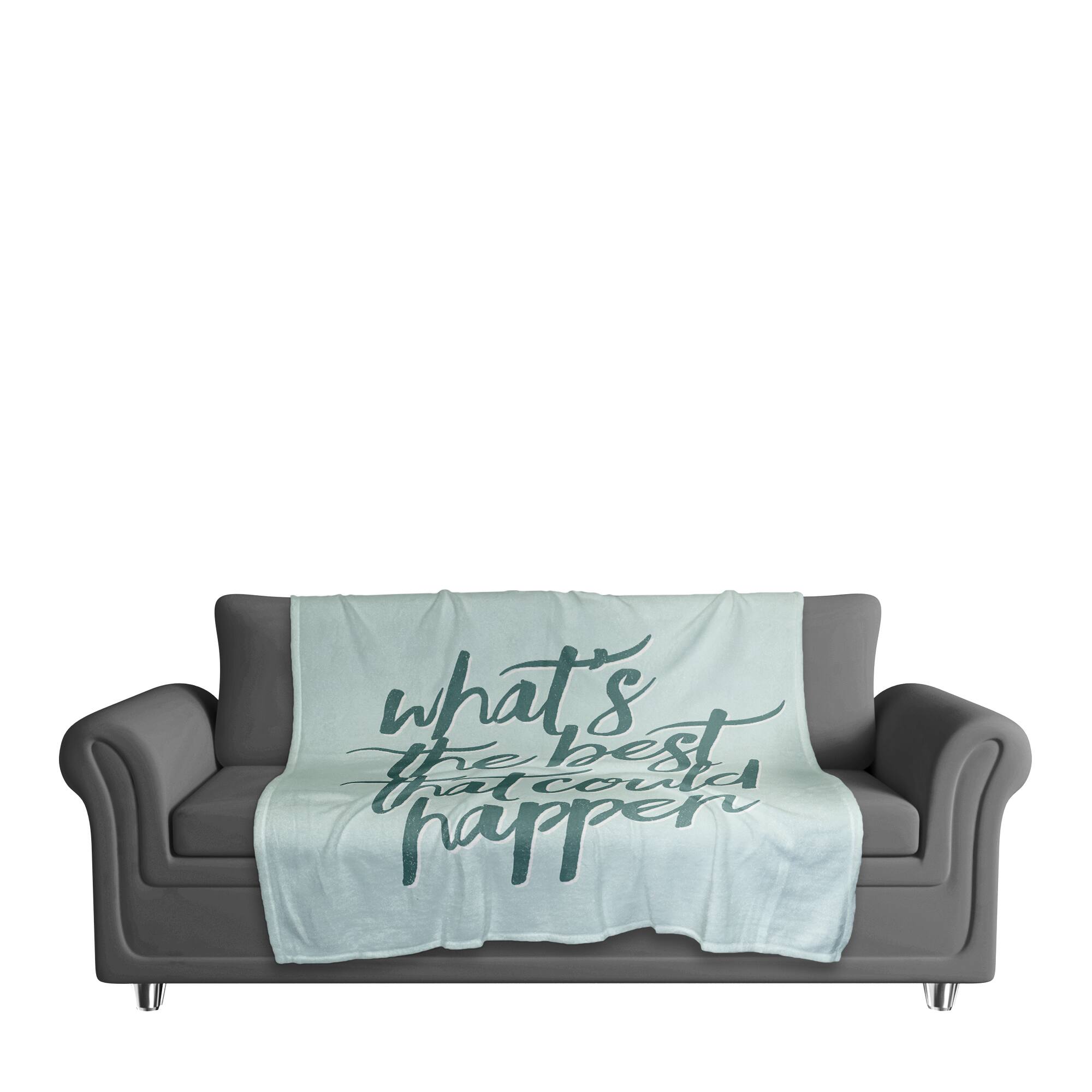 50" x 60" What's the Best That Could Happen Coral Fleece Blanket