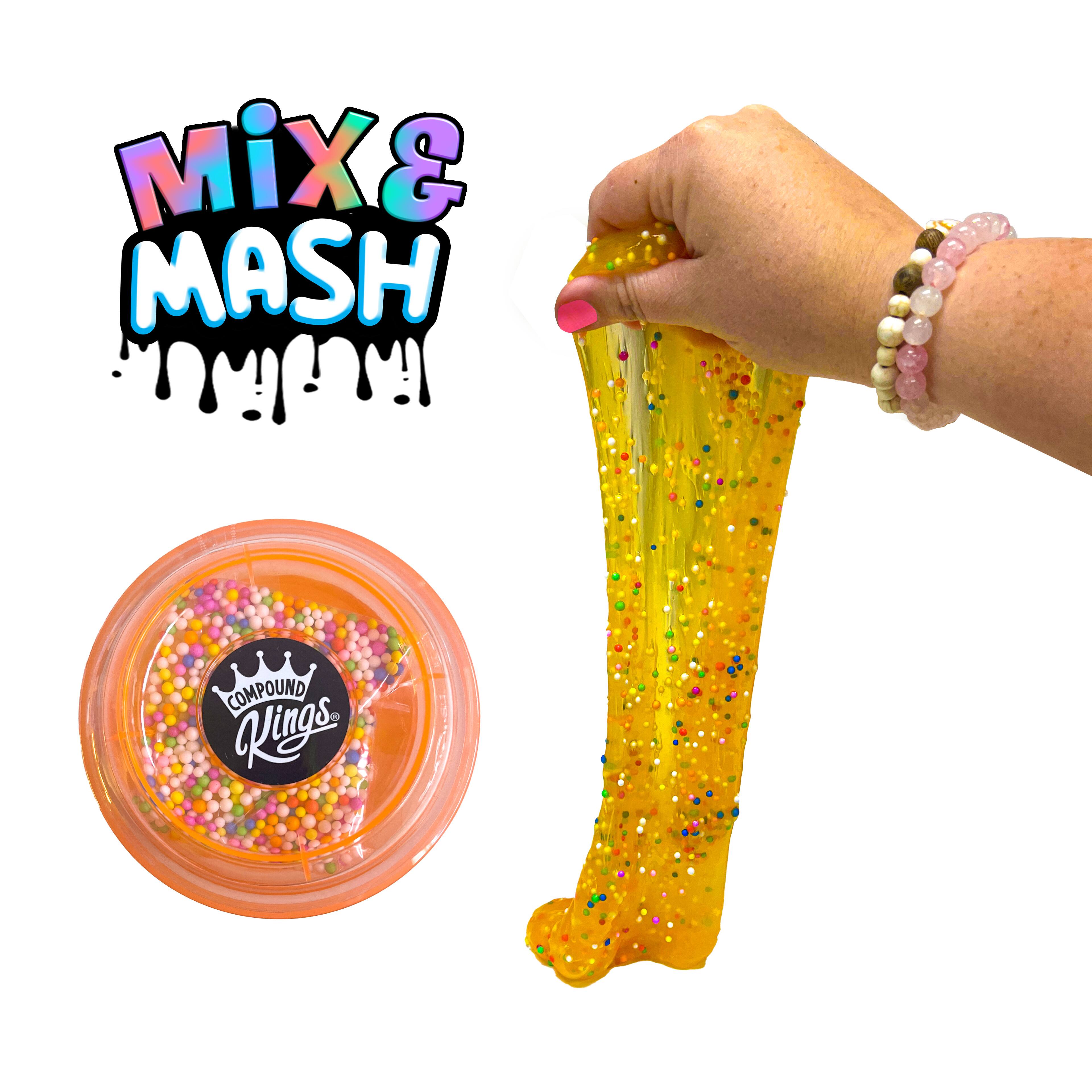 Compound Kings Mix & Mash - 50 Pack Mini Slime Containers DIY Slime Kit for Kids Non Stick Slime