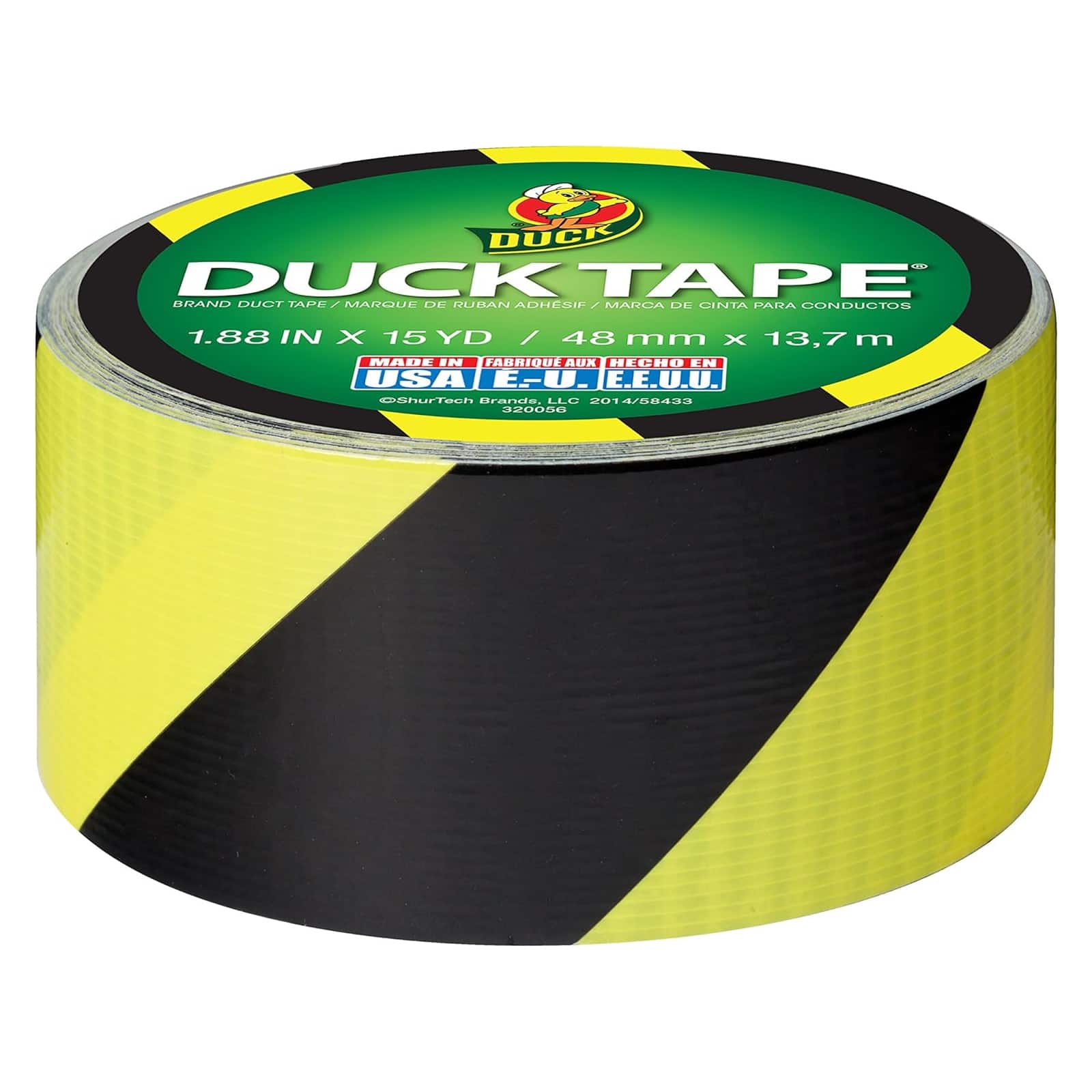 Ruban adhésif à rayures noires et jaunes Duck Tape