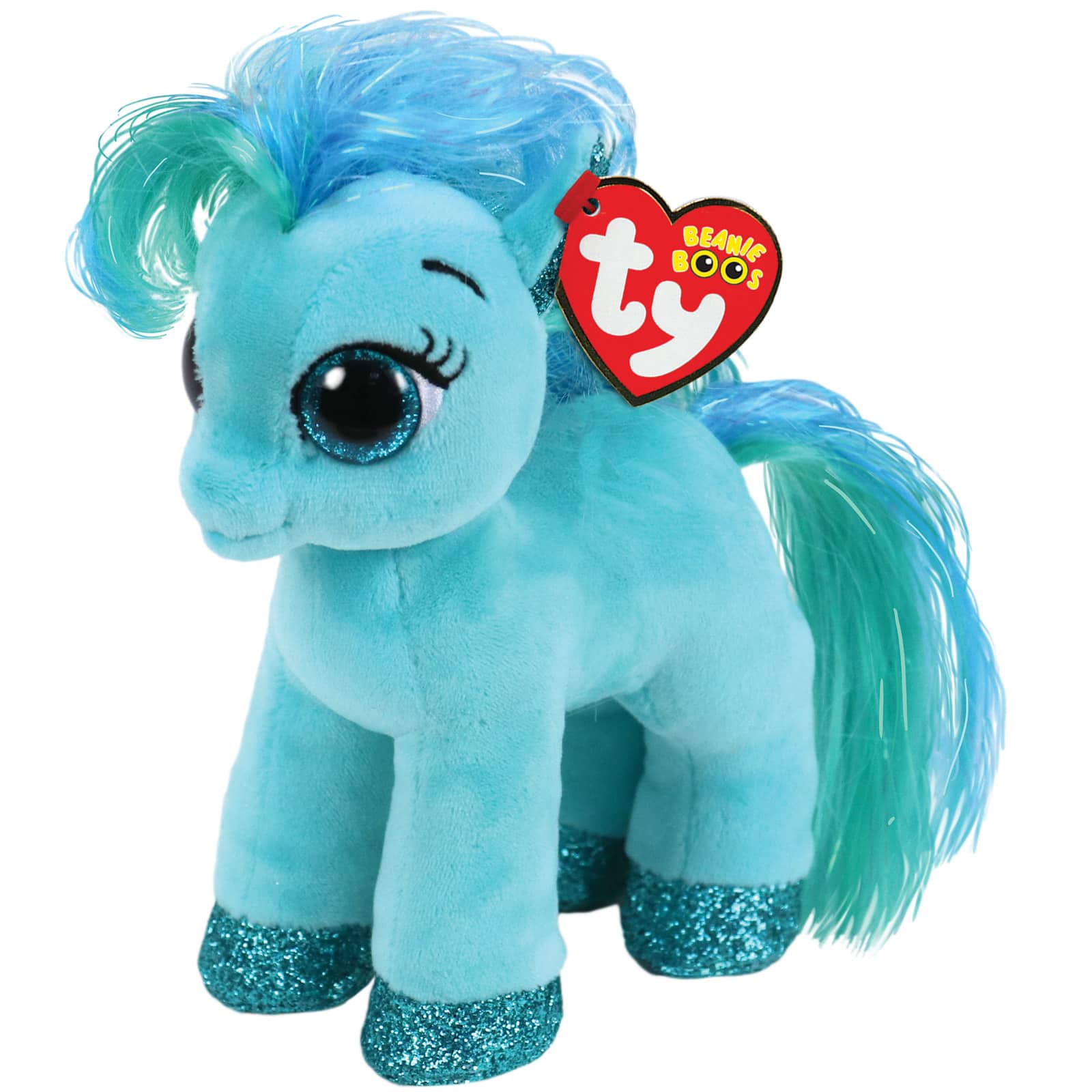 TY Beanie Boo Topaz the teal Pony Small 6” Soft Toy 