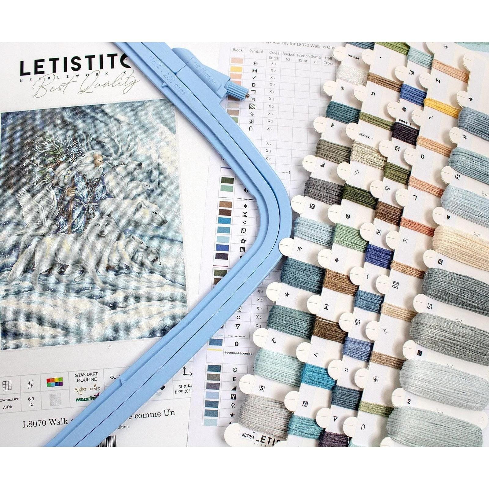 LetiStitch Walk as One Counted Cross Stitch Kit