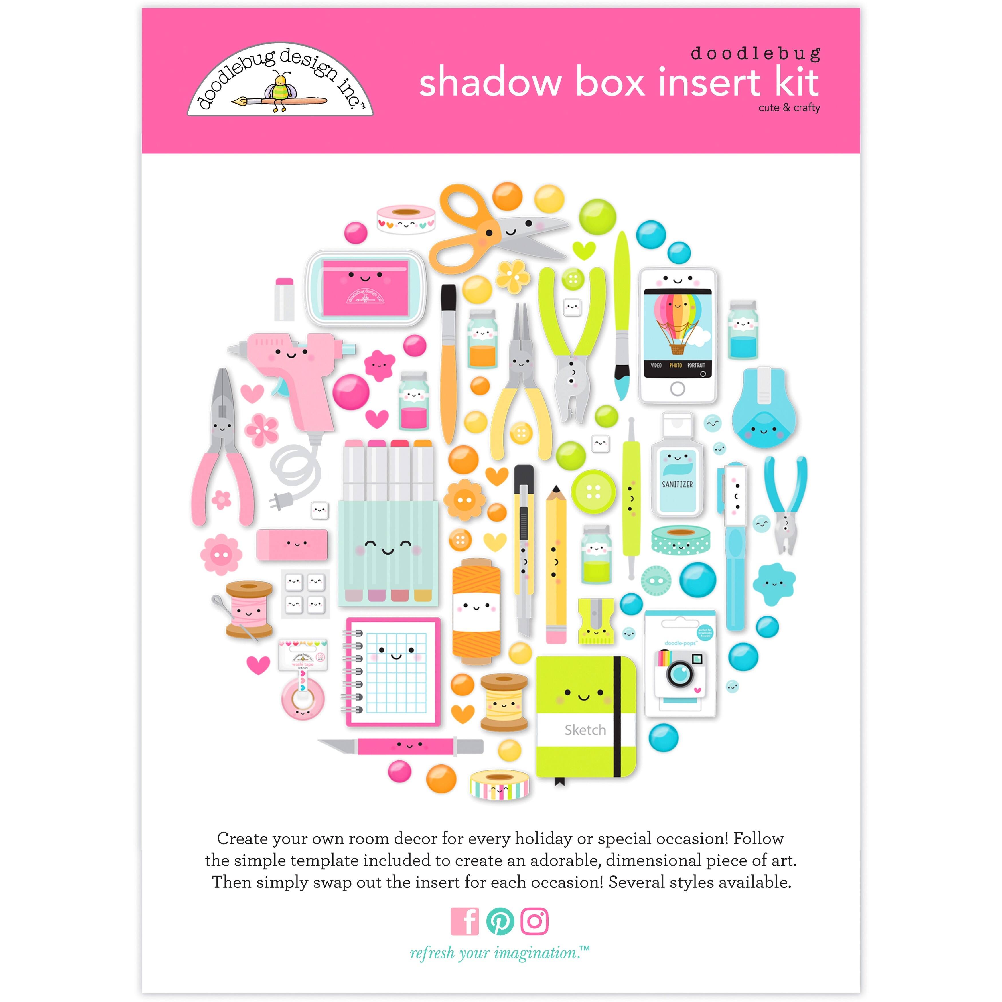 Doodlebug Design Inc.™ Cute & Crafty Shadow Box Insert Kit