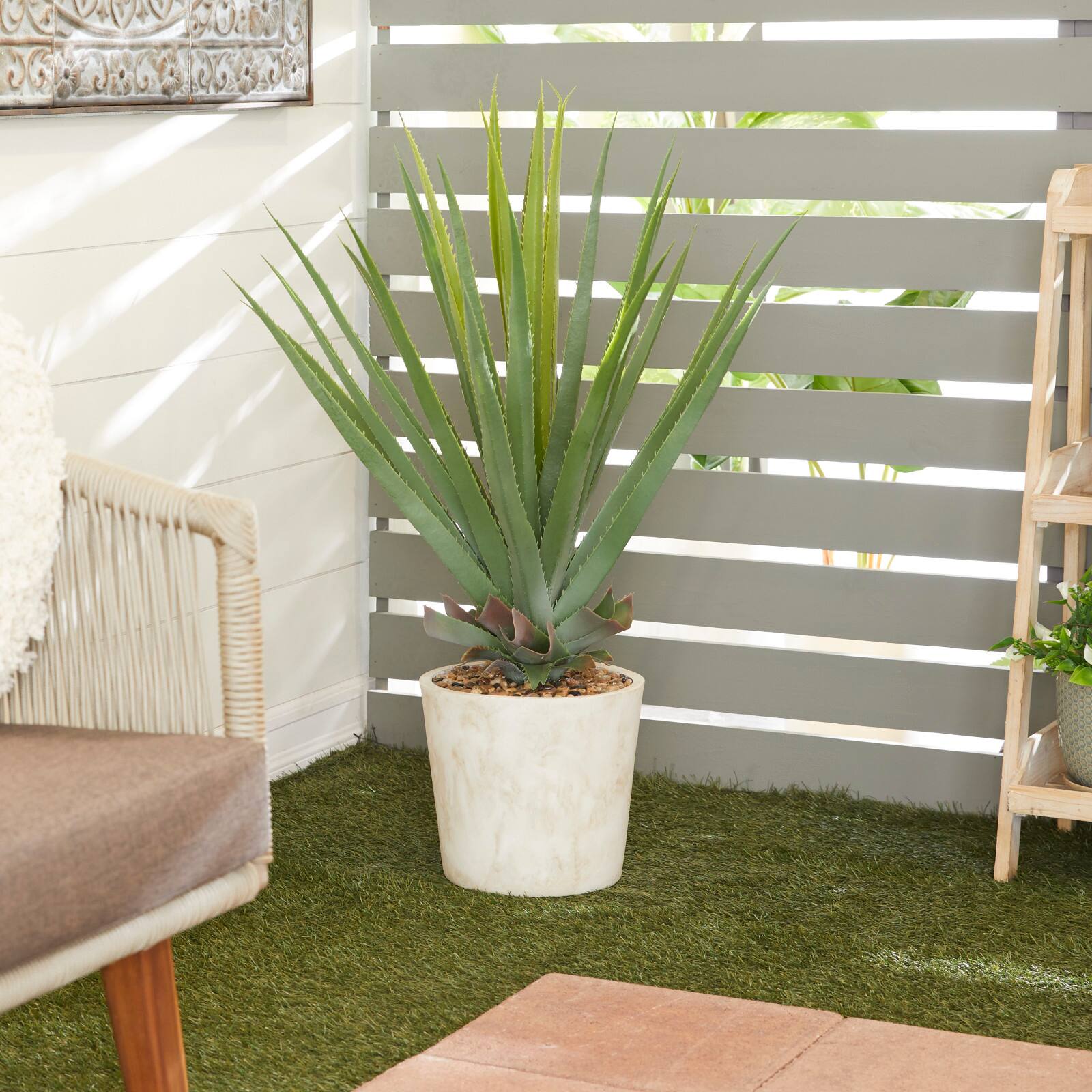 The Novogratz 3ft. Potted Contemporary Aloe Artificial Foliage
