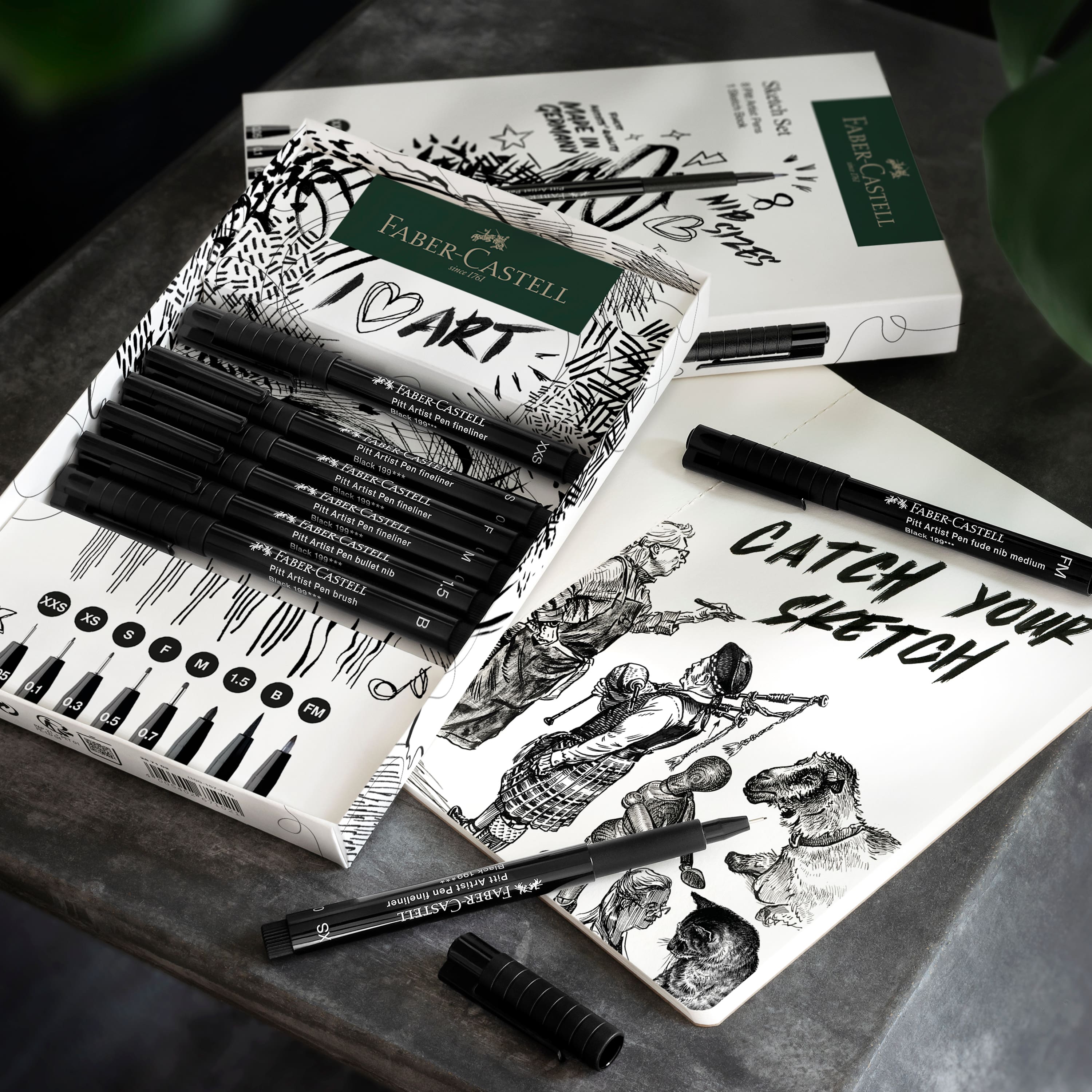 Faber-Castell Pitt Artist Pen & Notebook Set