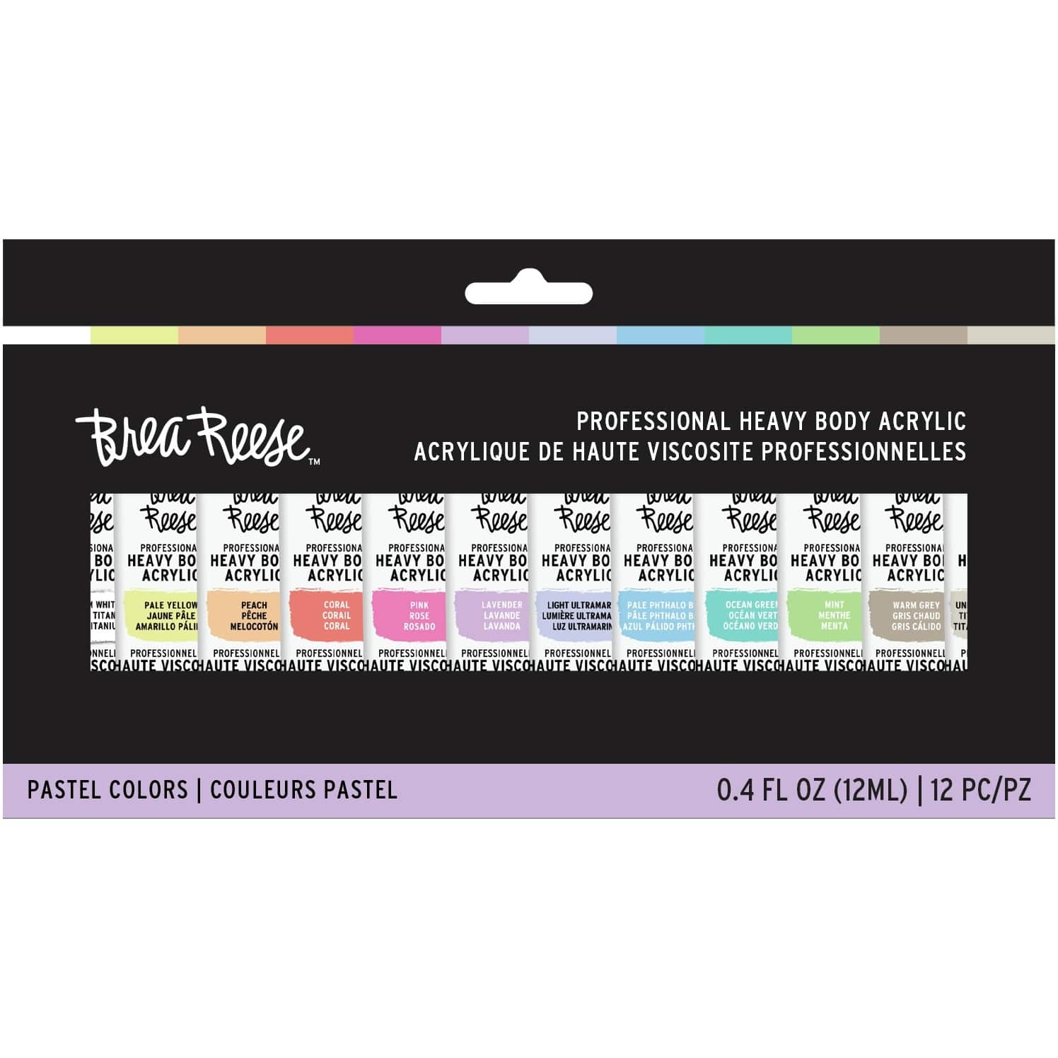 Brea Reese&#x2122; 12 Color Pastel Acrylic Paint Set