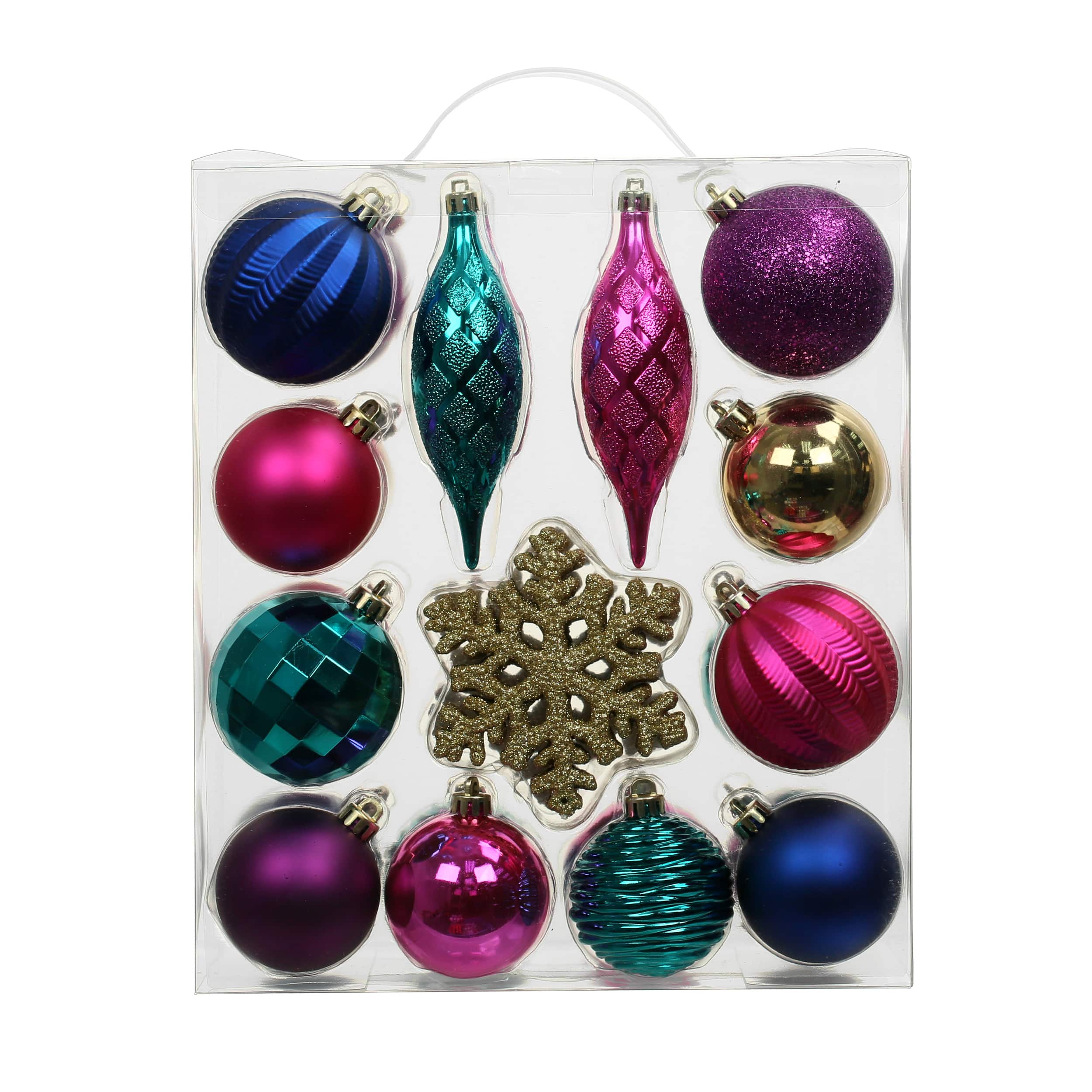 34 Pack Jewel Shatterproof Ornament Set by Ashland&#xAE;