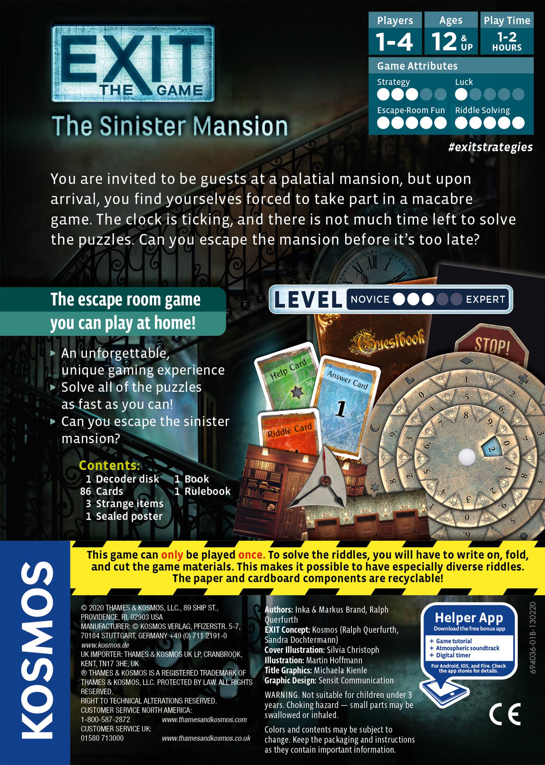 Thames &#x26; Kosmos EXIT: The Sinister Mansion Game