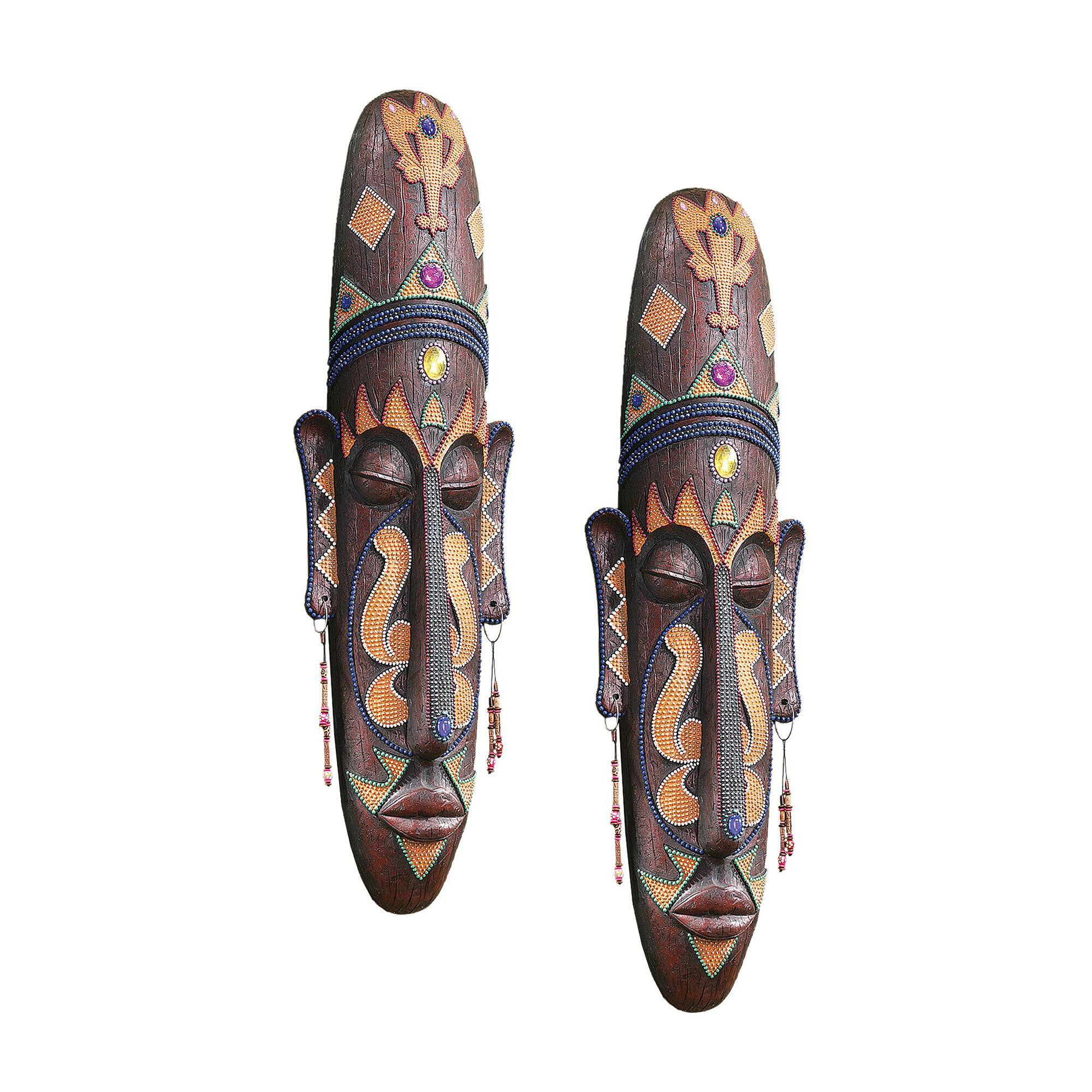 Design Toscano 39" Grand Scale Tribal Wall Mask Set