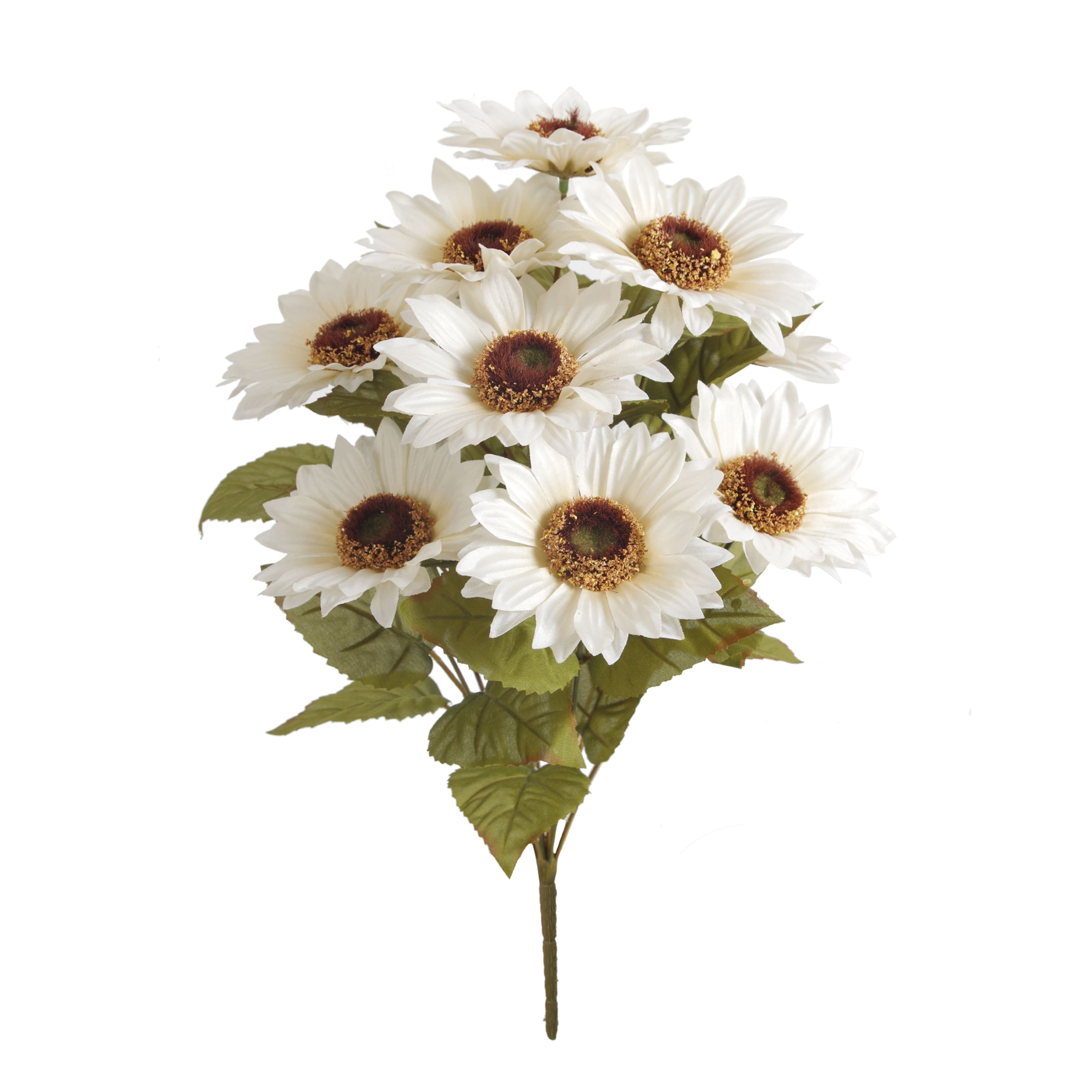 18.5" Basic Small Cream Sunflower Bush by Ashland®