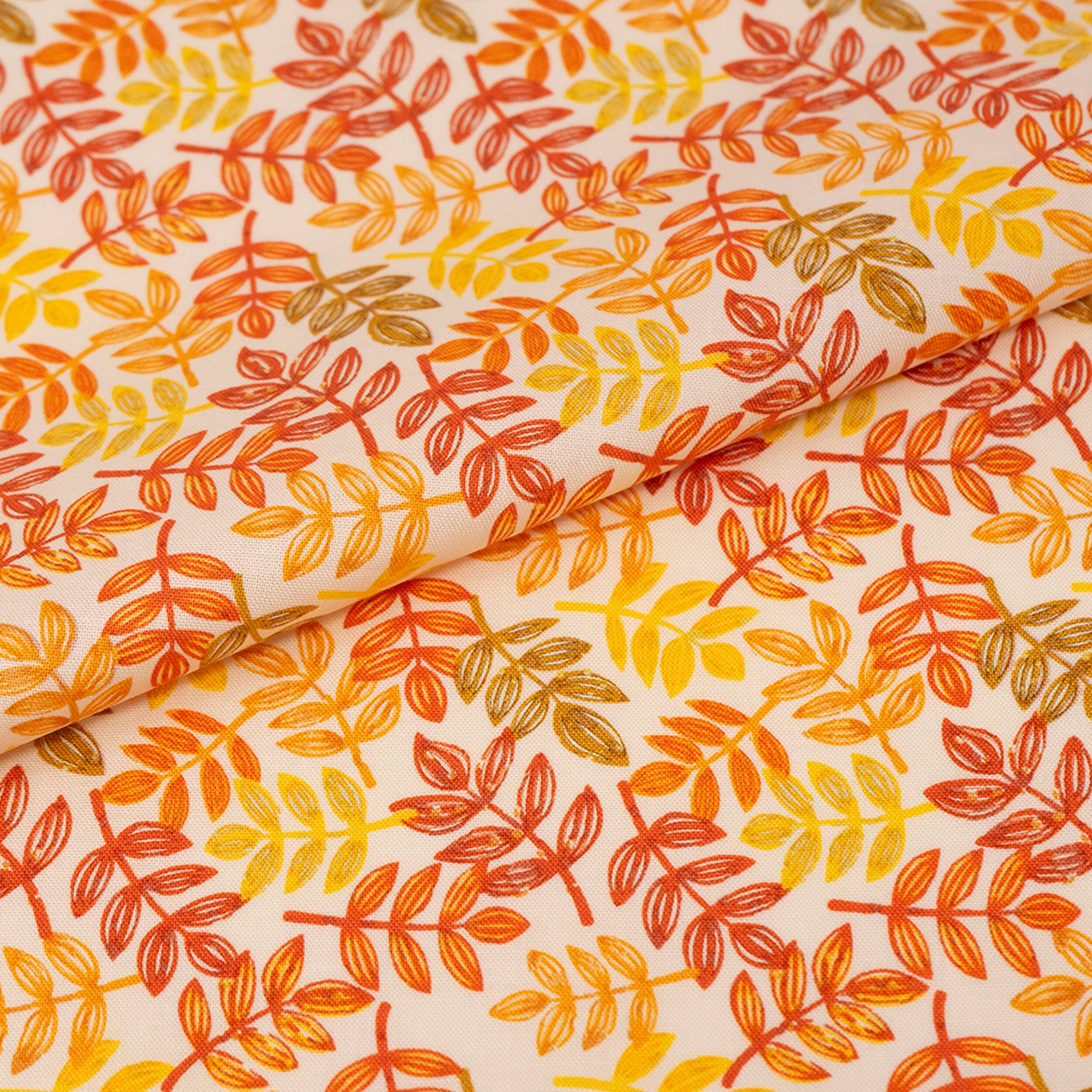 SINGER Fall Leaves Cotton Fabric