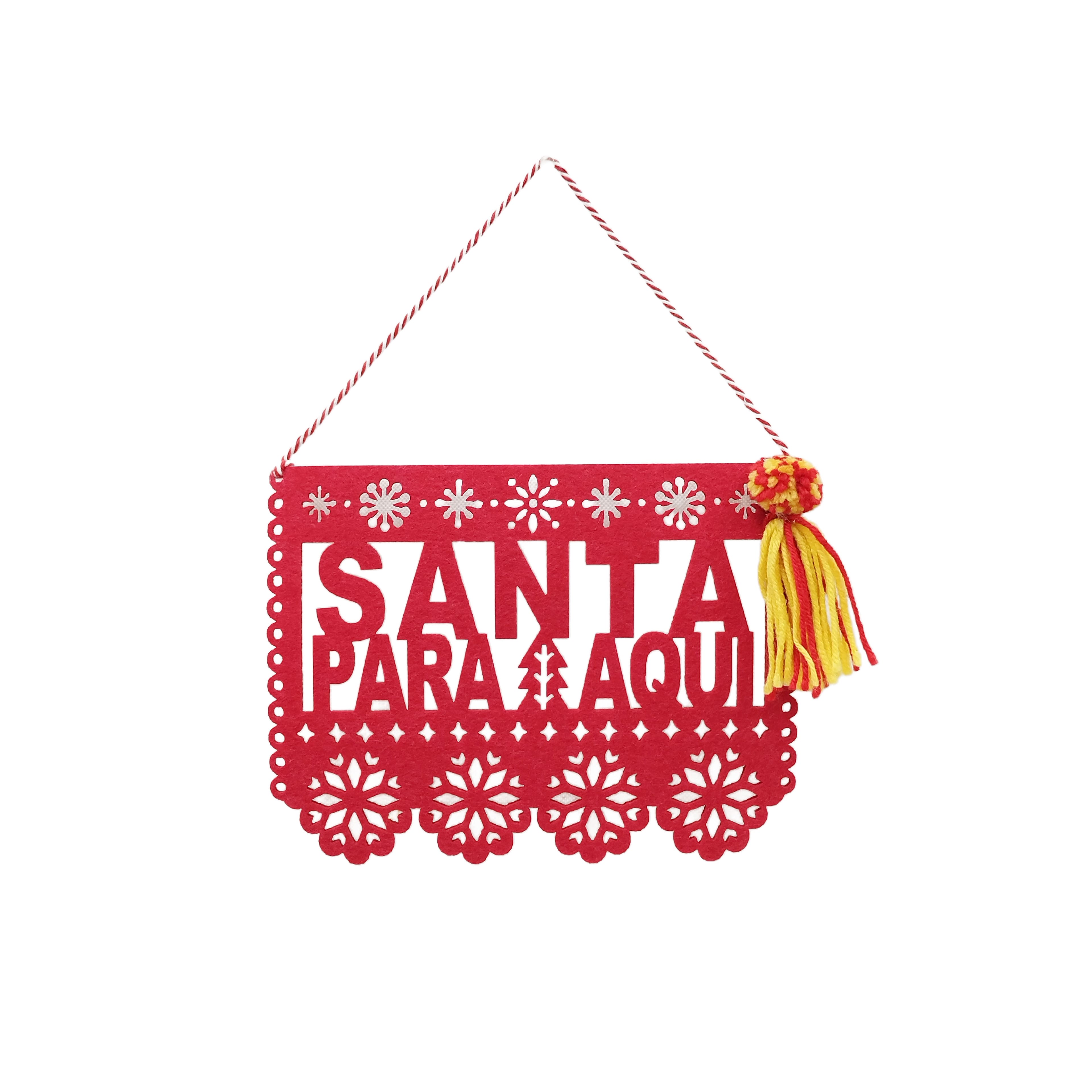 Red Santa Para Aqui Wall Sign by Ashland®