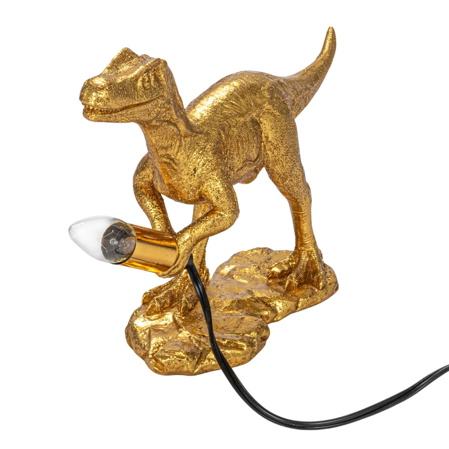 Hello Honey® 15.4" Gold Colored Dinosaur Table Lamp