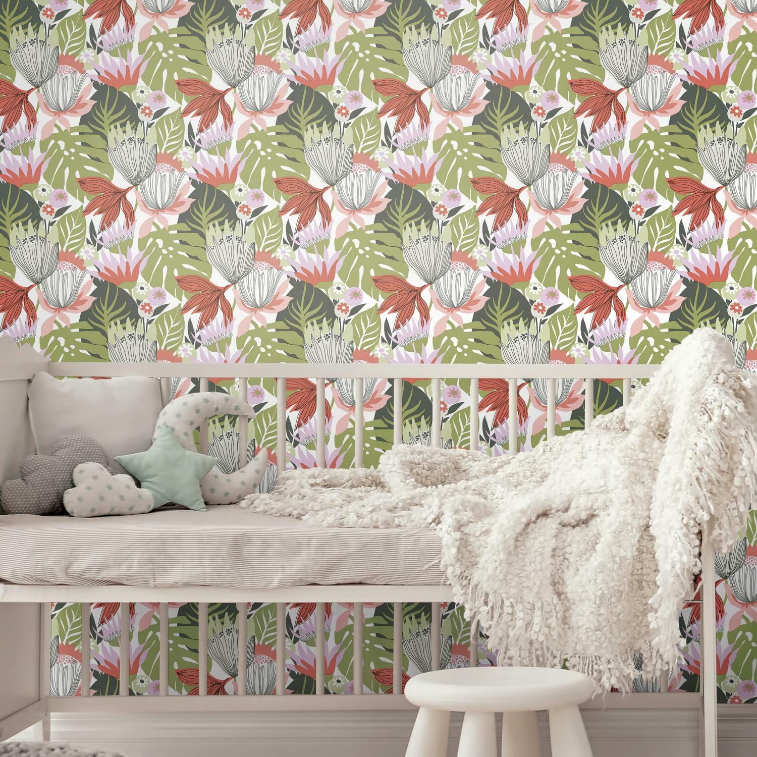 Wondever Jungle Animals Door Wall Stickers Nursery Wall Decor Safari Elephant Giraffe Peel And Stick Wall Art Decals For Kids Bedroom Toddler Room Door