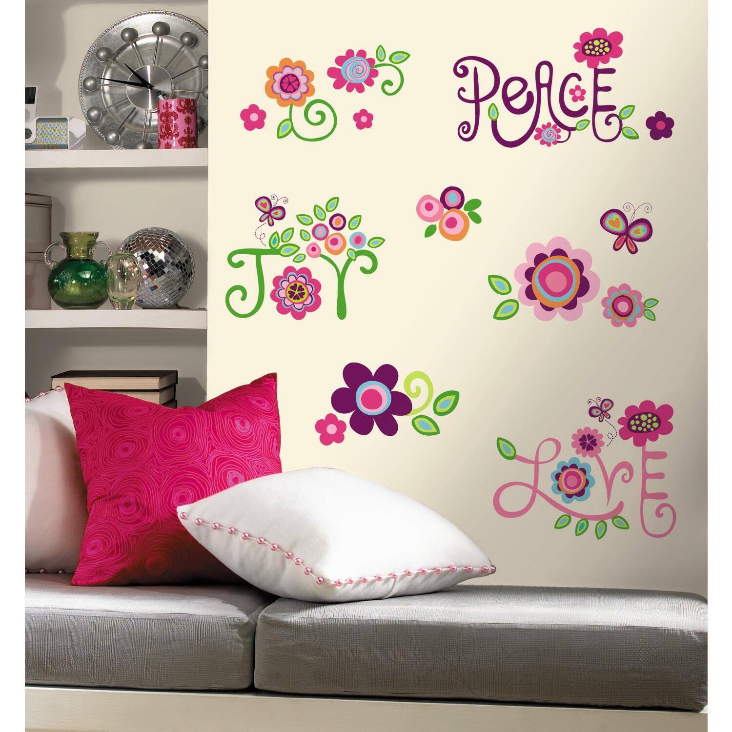 RoomMates Love, Joy, Peace Peel &#x26; Stick Wall Decals