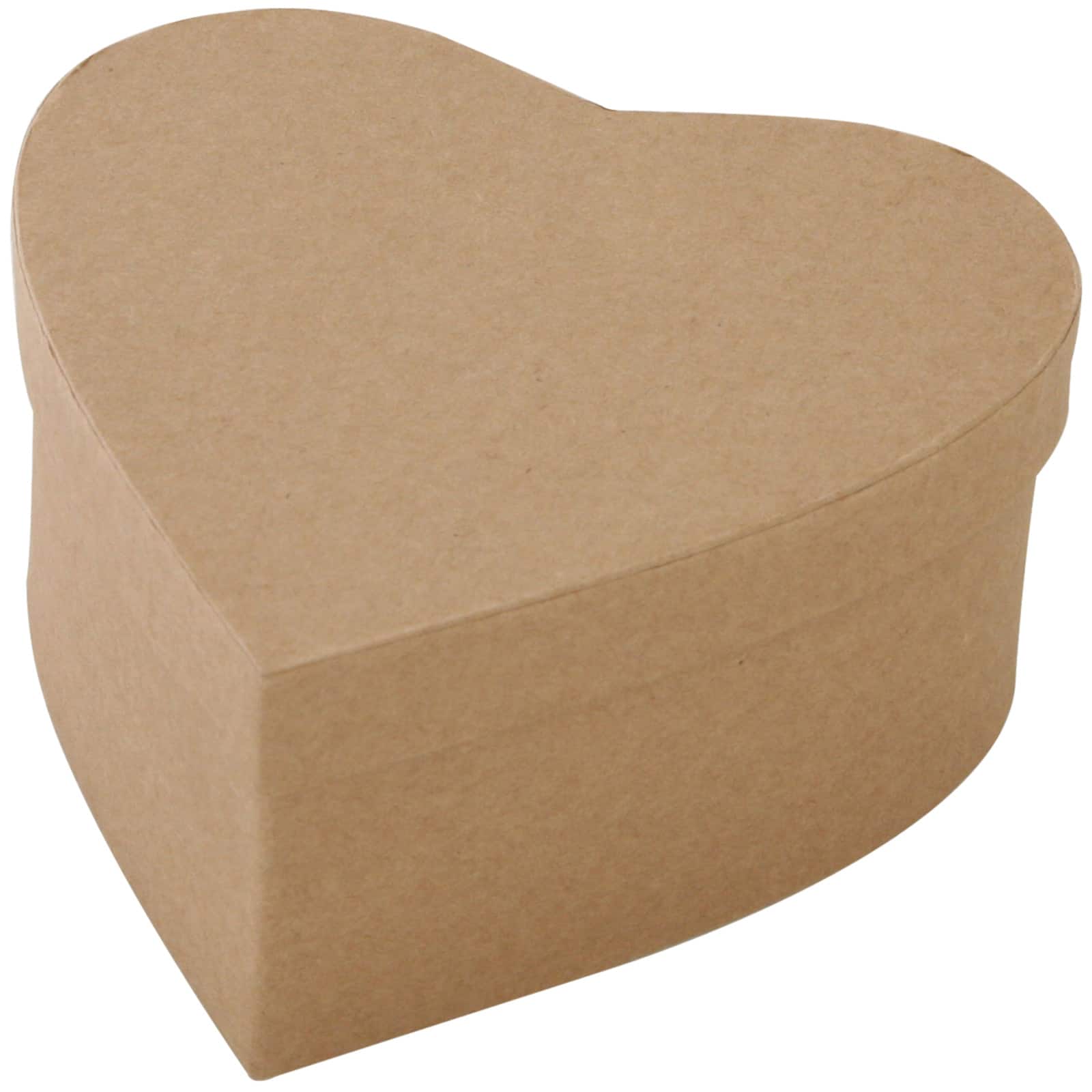 Paper Mache Heart Shaped Box - (7-1/2 x 7-1/2) Heart Shaped Papier Mache