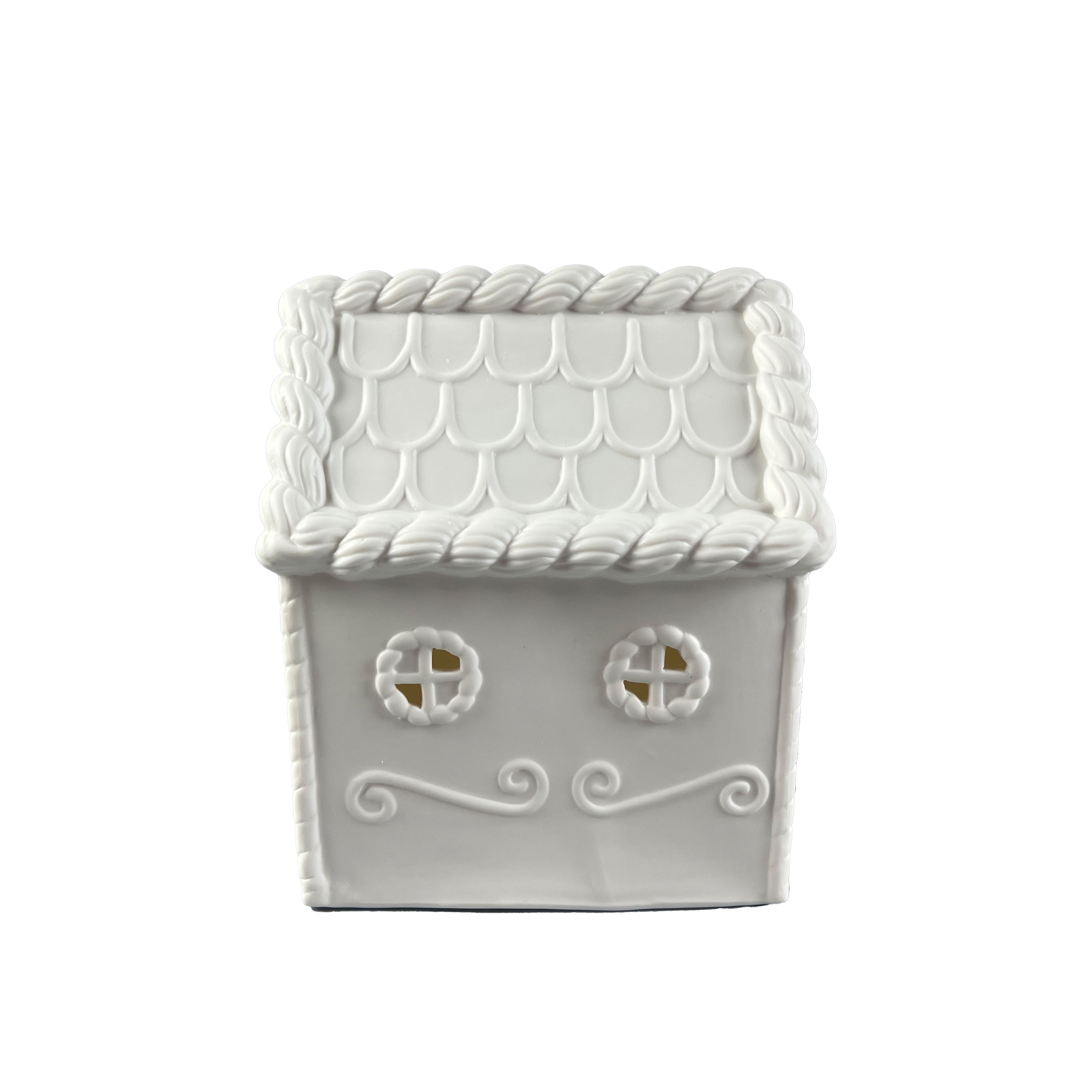 7&#x22; LED DIY Ceramic Gingerbread House D&#xE9;cor by Make Market&#xAE;