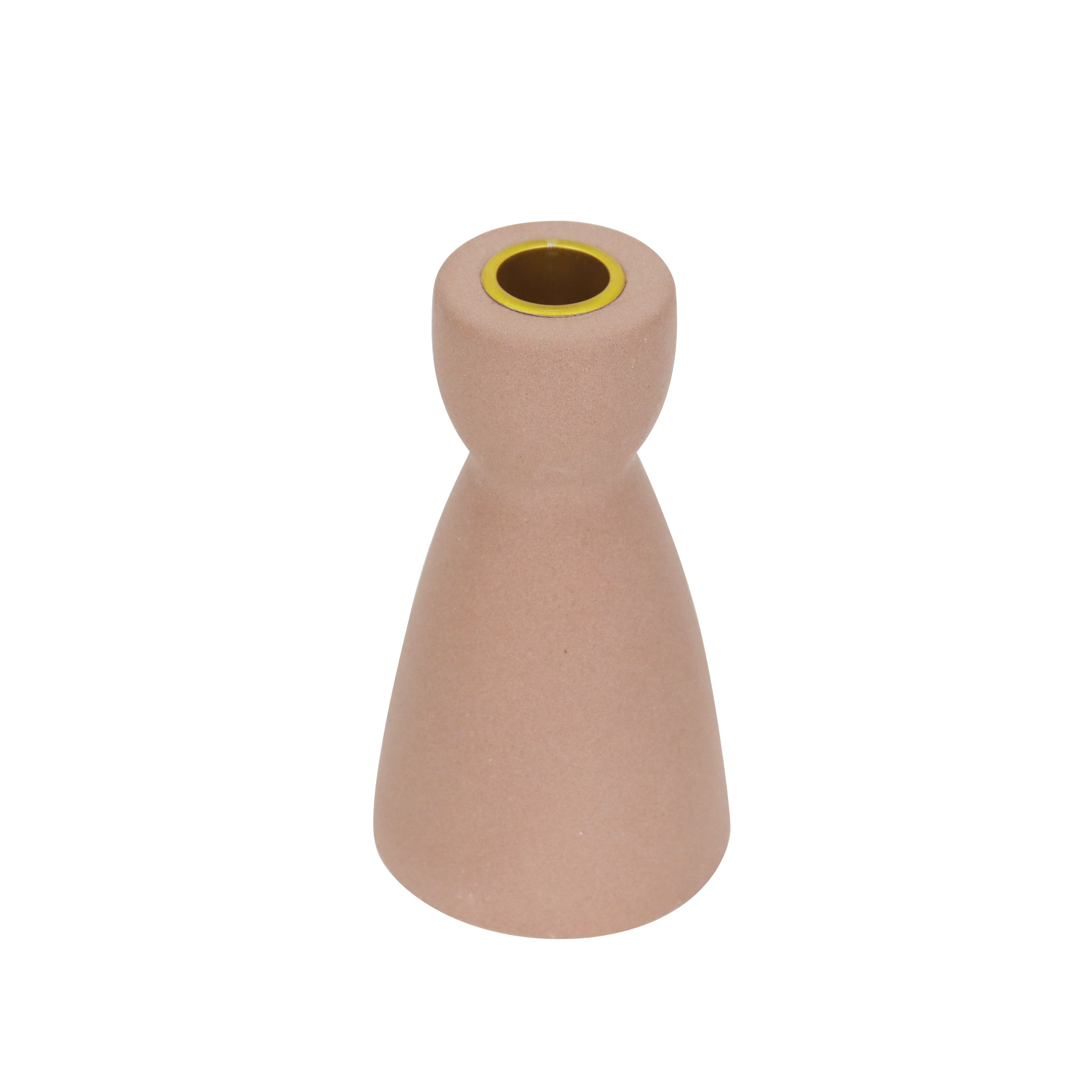 Light Brown Ceramic Taper Candle Holder by Ashland&#xAE;