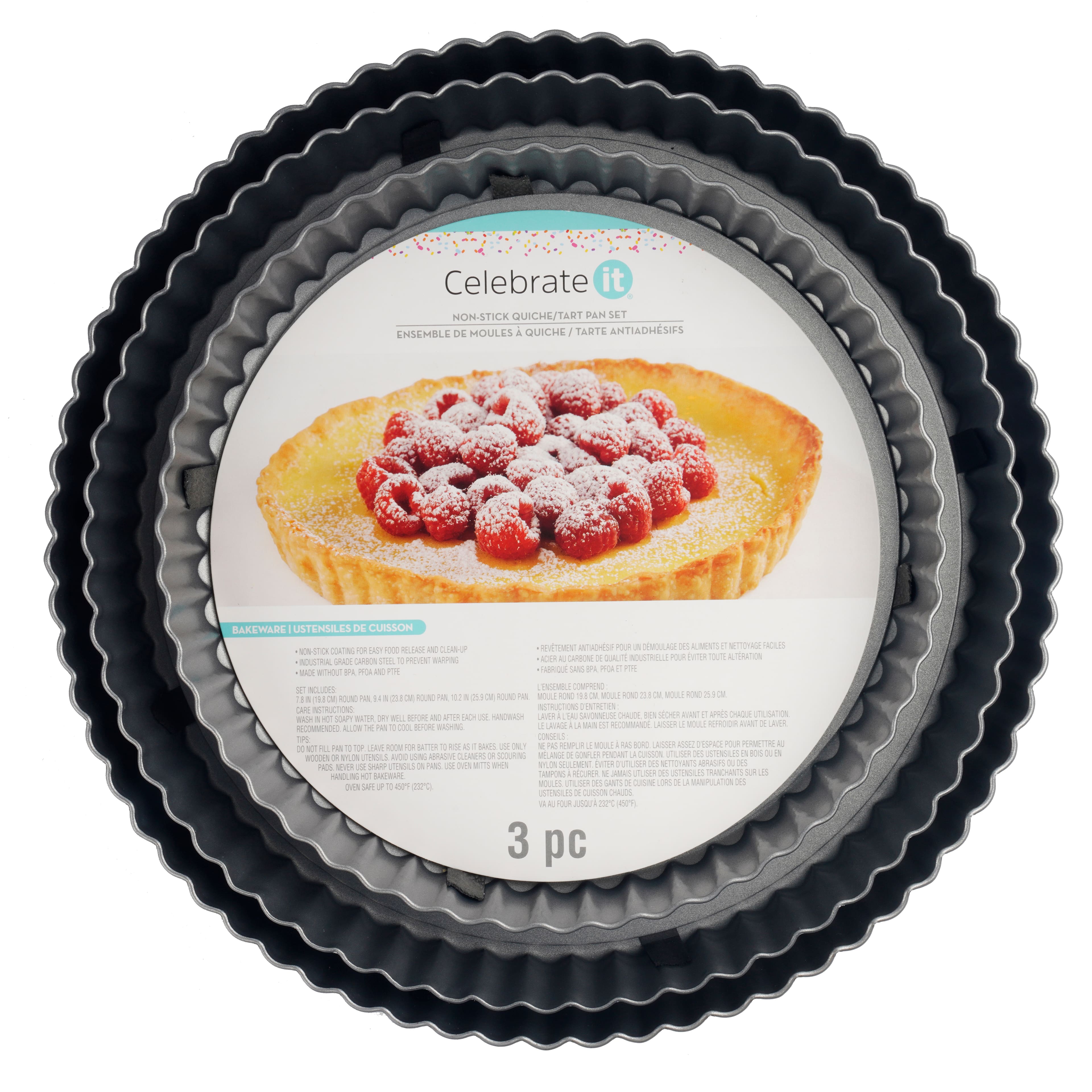 Non-Stick Quiche & Tart Pan Set by Celebrate It®