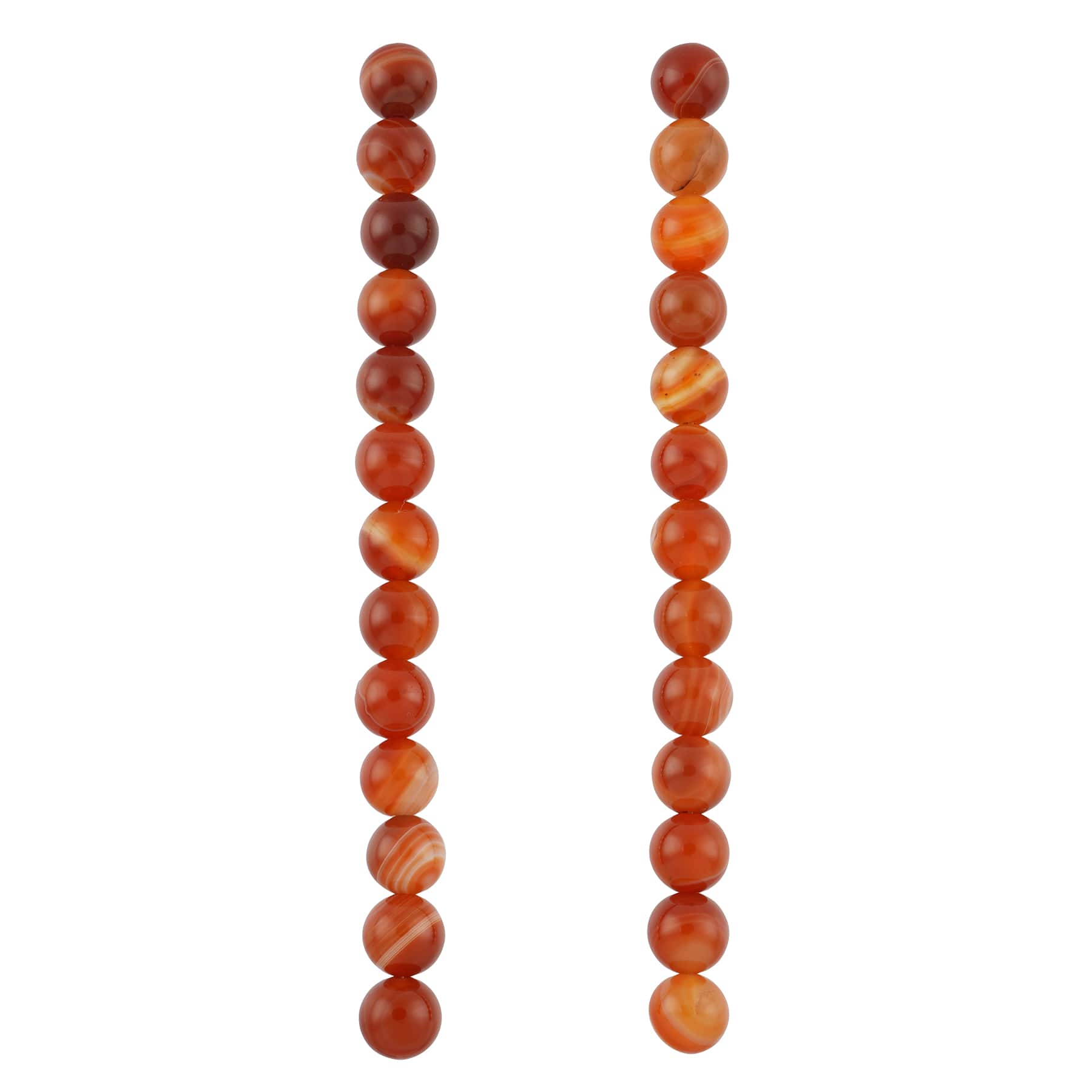 12 Pack: Red Dyed Stripe Agate Round Beads, 10mm by Bead Landing™